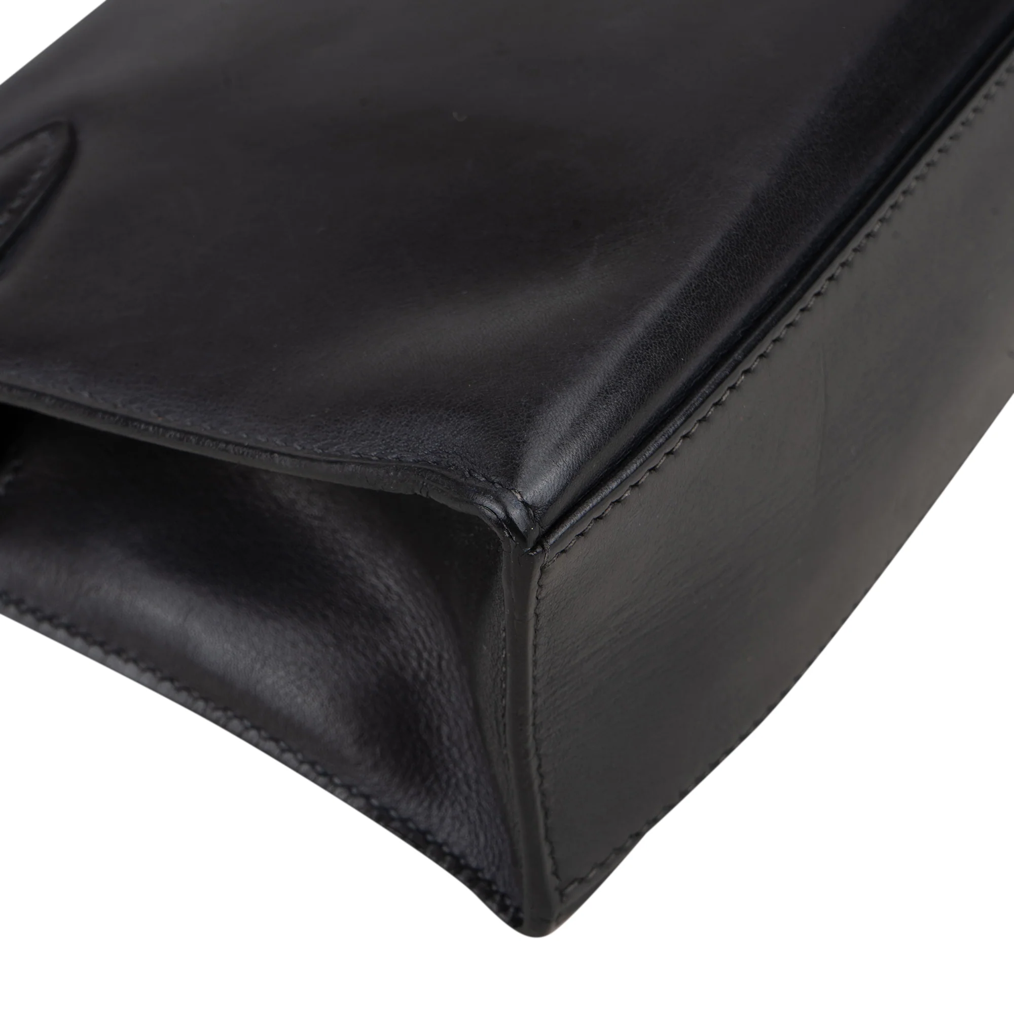 Hermès Noir Swift Leather Kelly Pochette Handbag