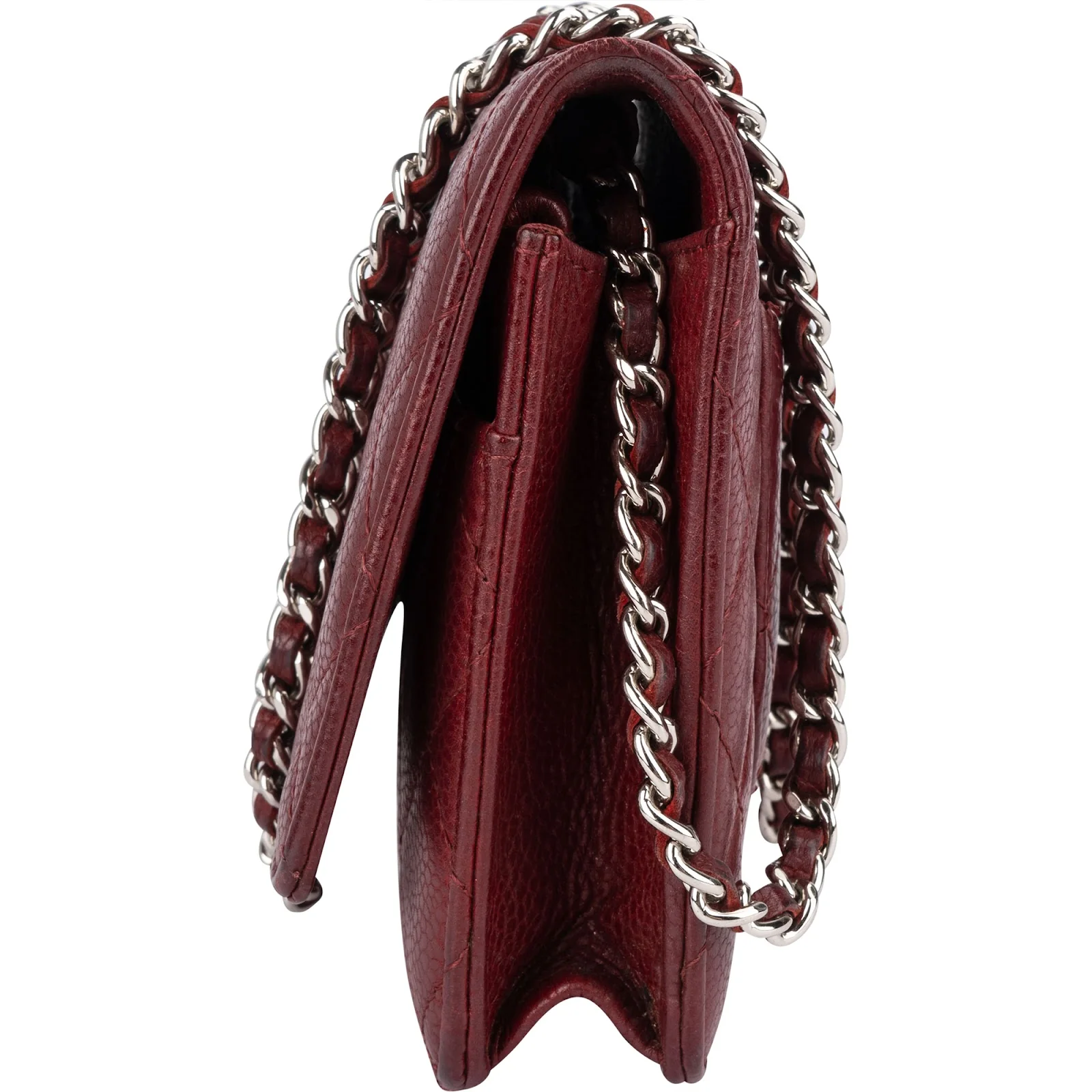 Chanel Quilted Caviar Leather Wallet On Chain Crossbody Bag