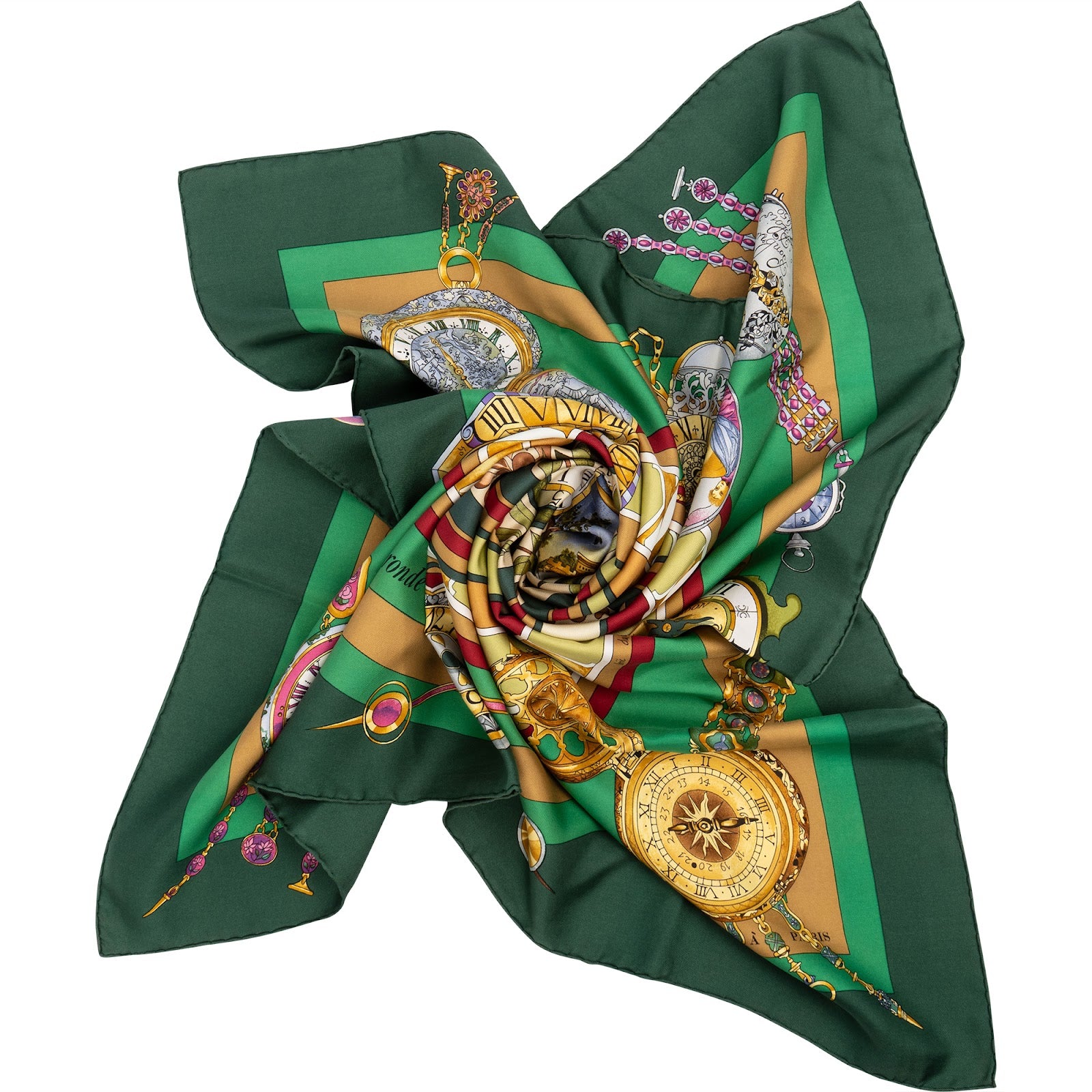 Hermès La Ronde des Heures Silk 90 Tuch