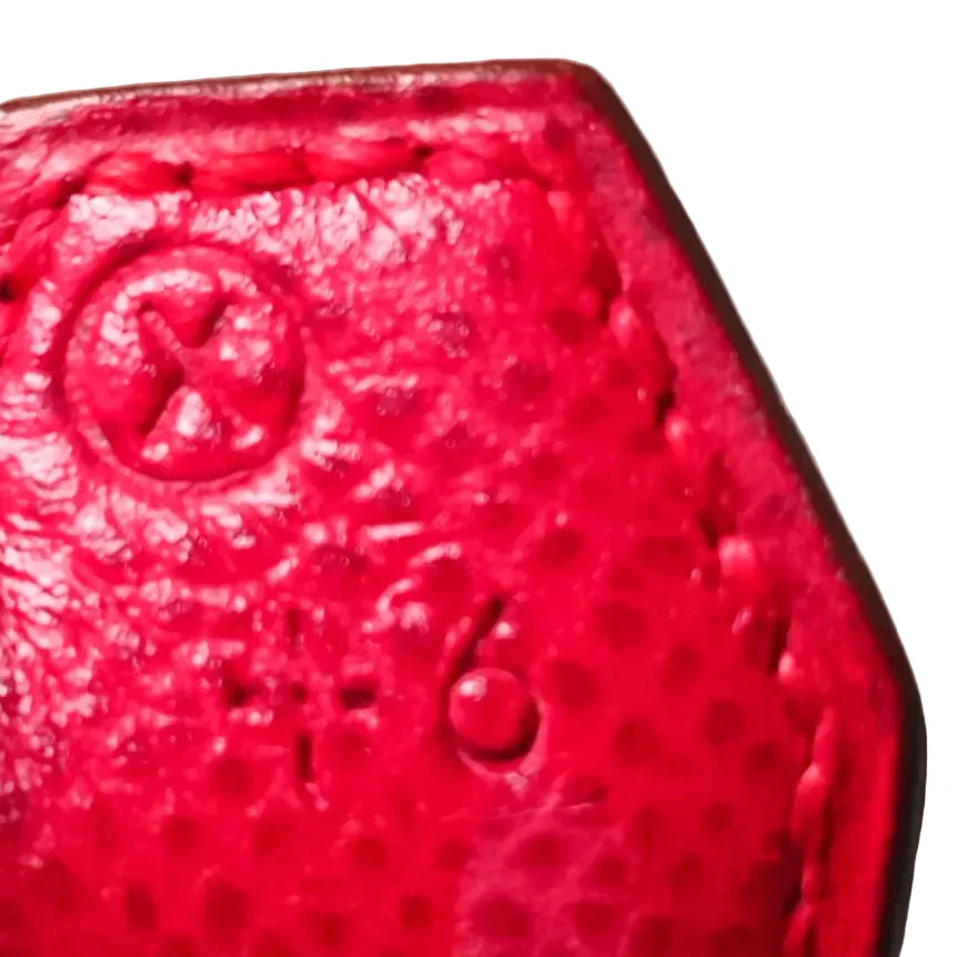 Hermès Rouge Courchevel Leather Bolide 35 Handbag