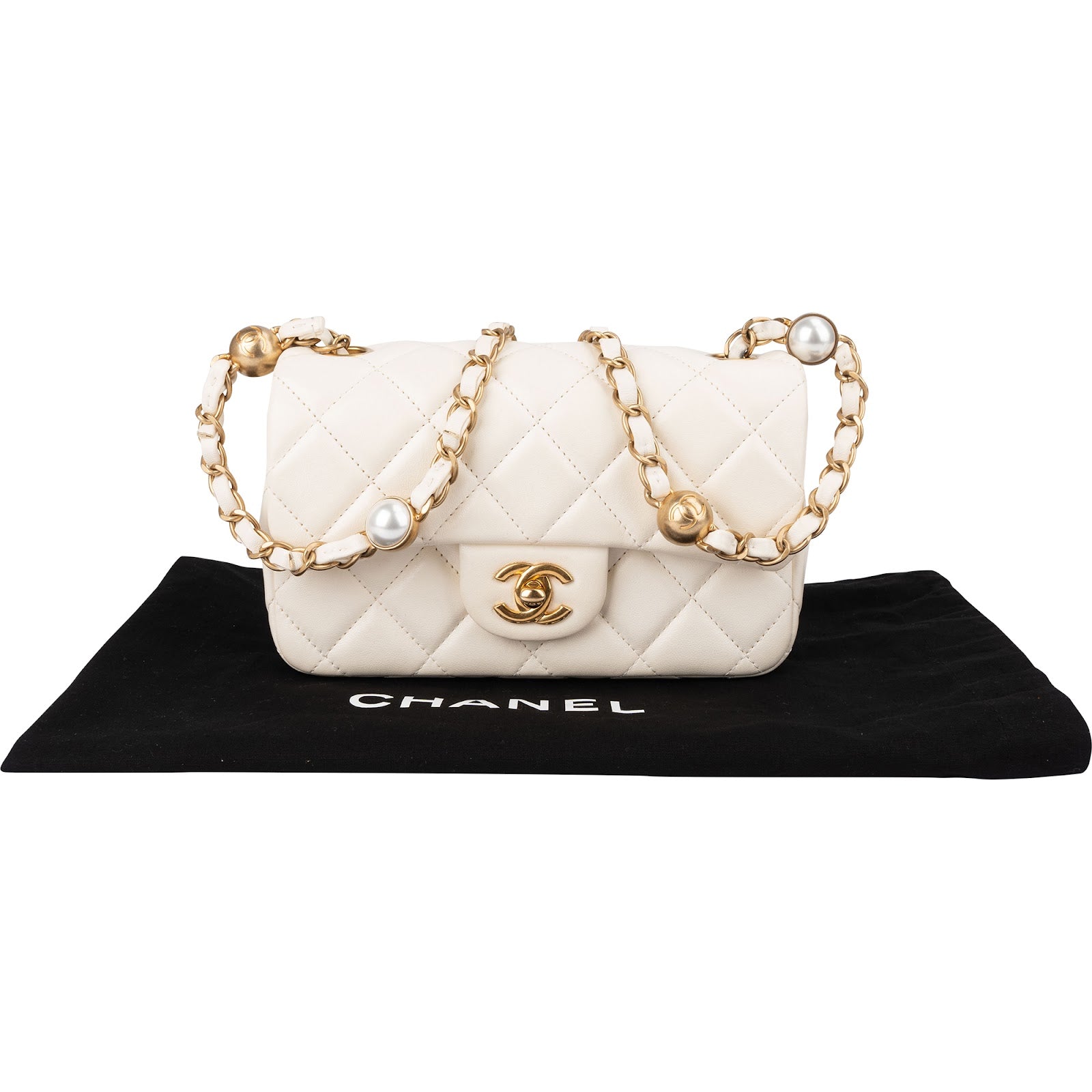 Chanel - Mini Rectangular Pearl Single Flap Crossbody Bag