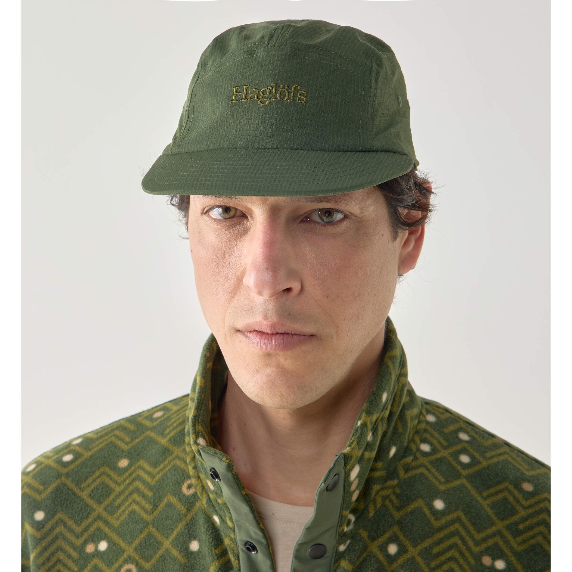 Czapka z daszkiem Brand Five Panel M/L – kolor zielony wodorostowy