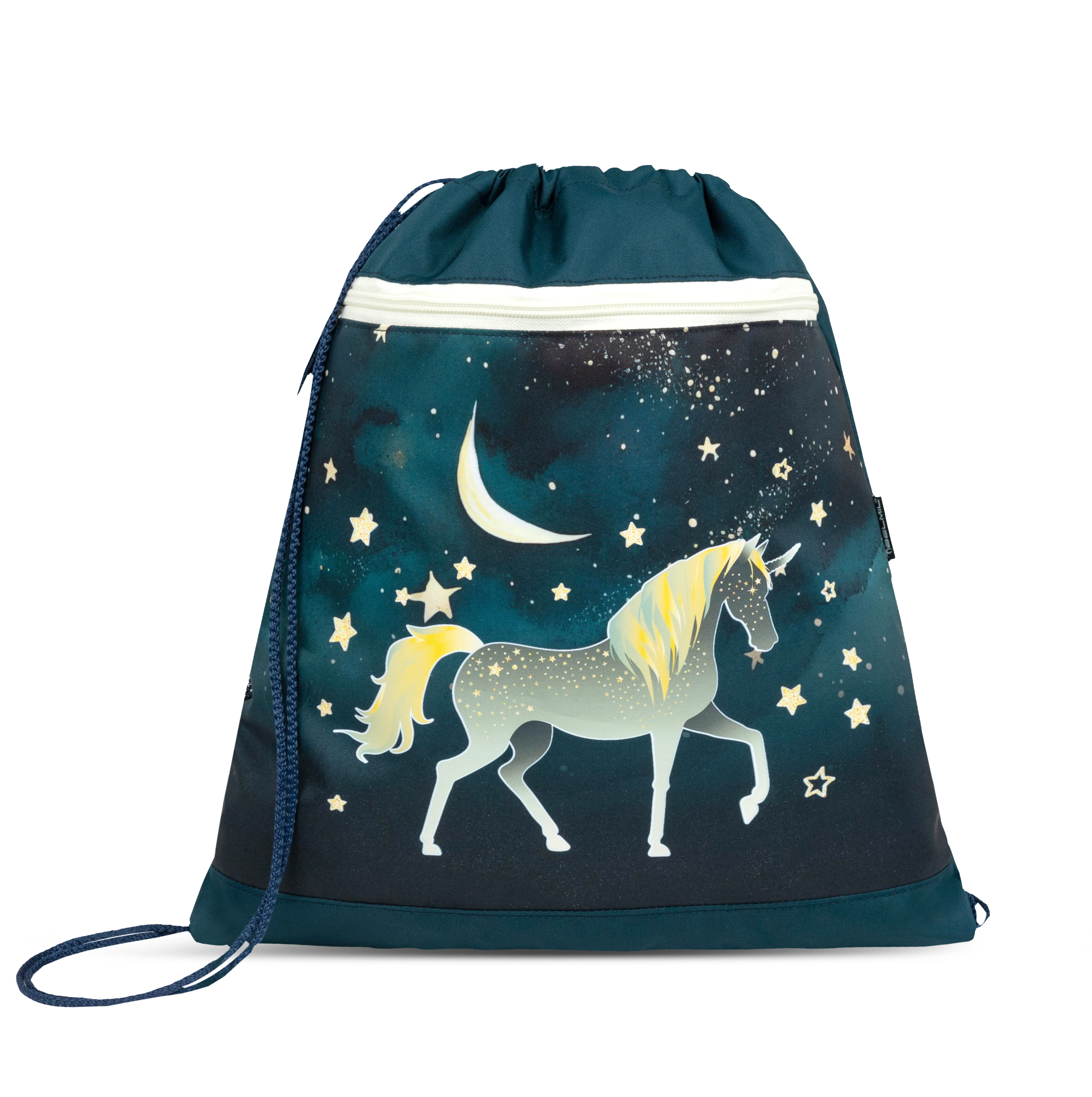 Classy 4-piece satchel set with chest strap - Sparkling Unicorn