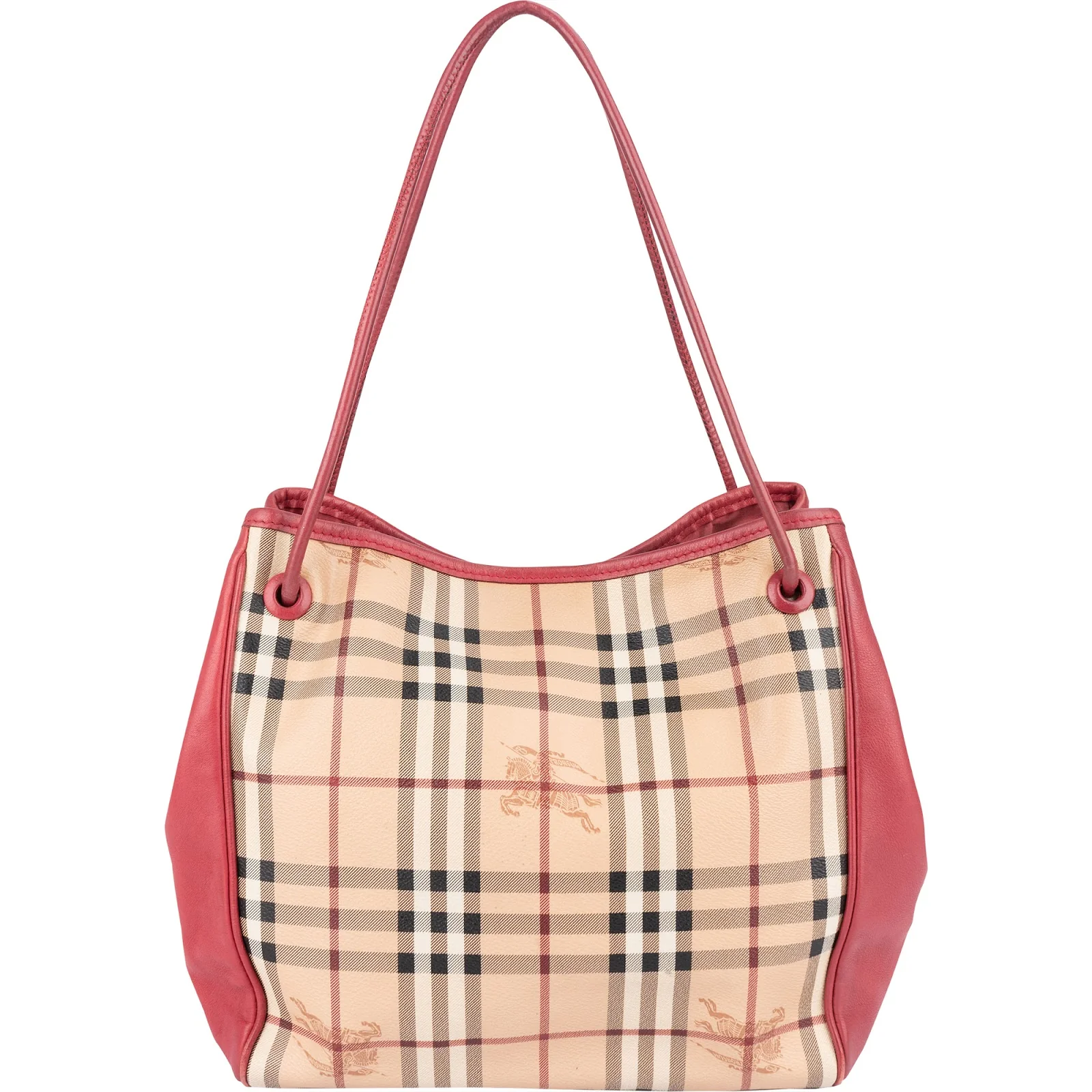 Burberry Haymarket Nova Check Tote Shoulder Bag