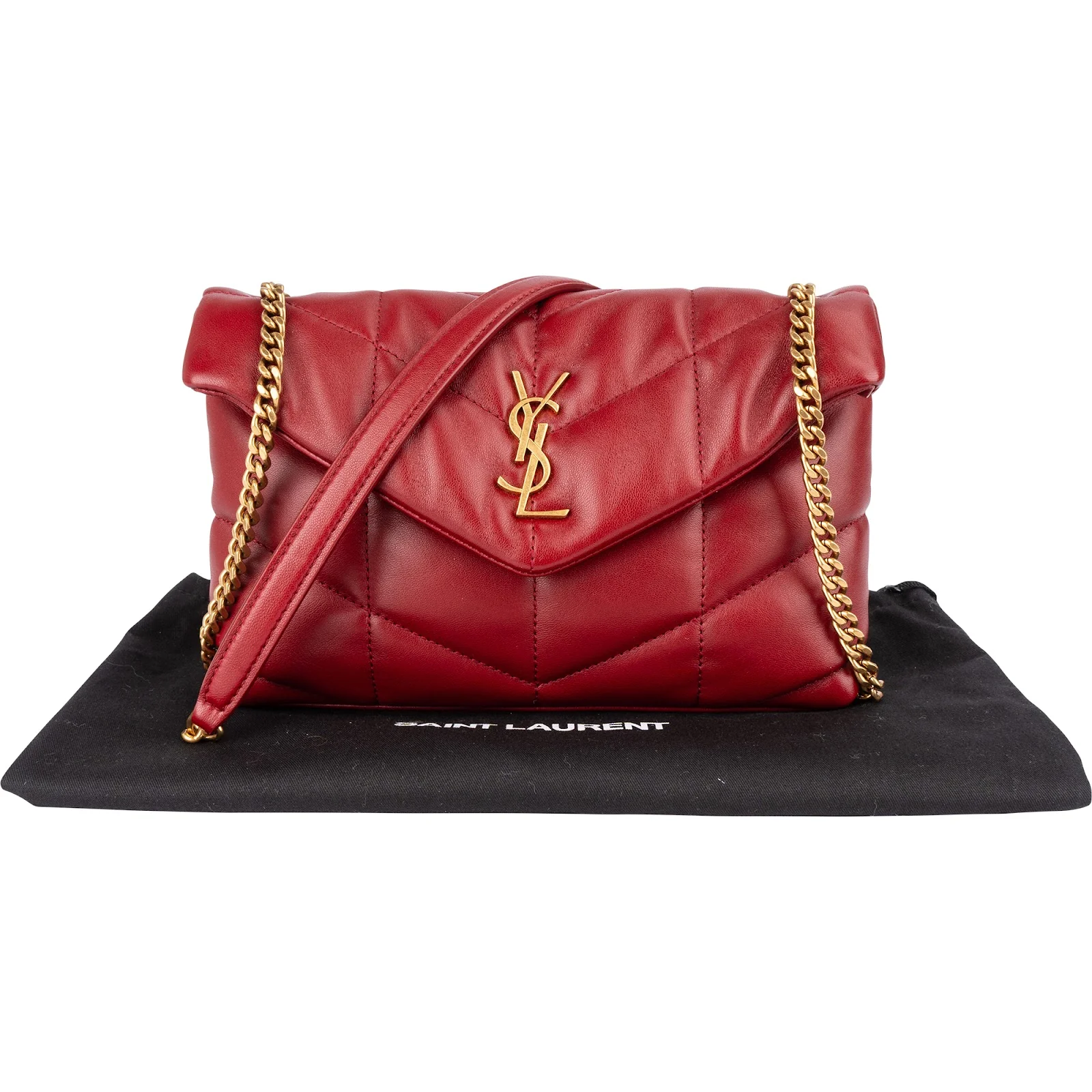 Saint Laurent Quilted Leather Small Loulou Crossbody Bag