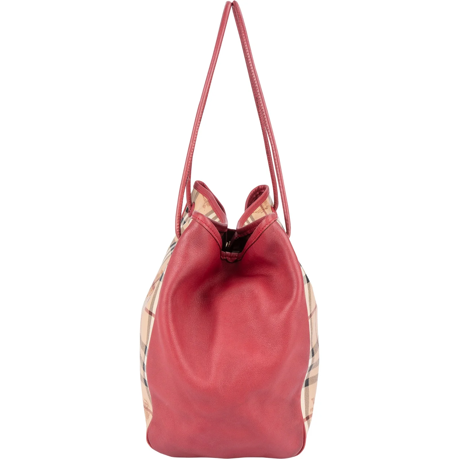 Burberry Haymarket Nova Check Tote Shoulder Bag