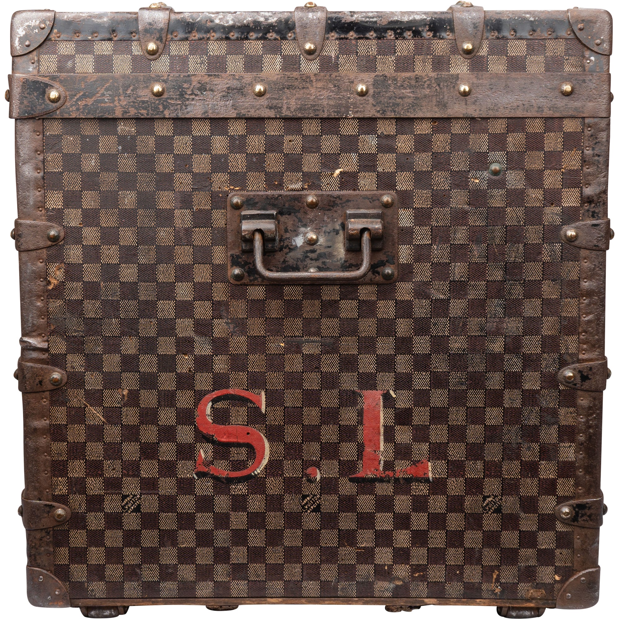 Louis Vuitton Damier Mark 2 c.1890s Courrier 100 Trunk Malle Koffer