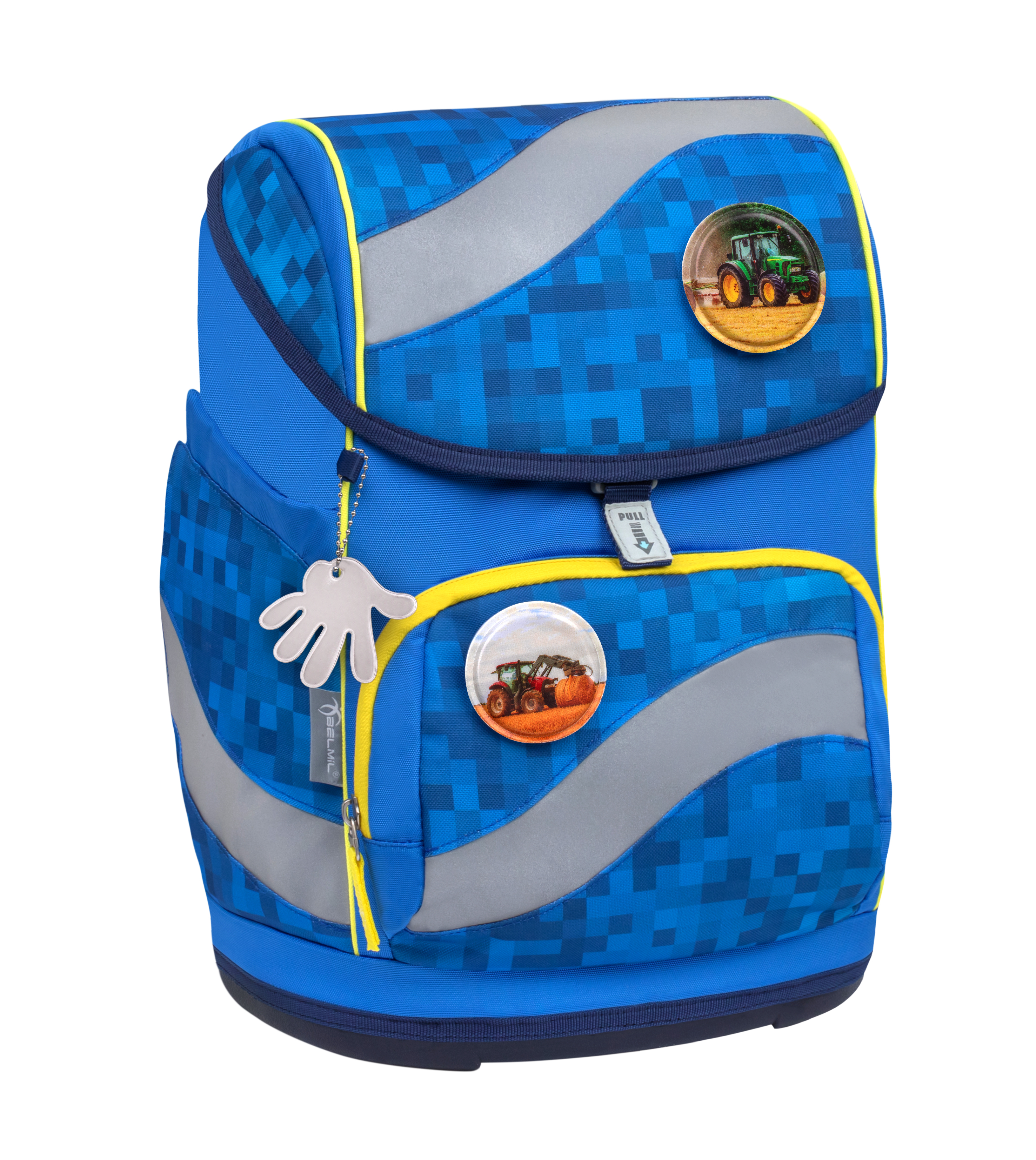 Smarty Schulranzen Set 5-teilig mit 6 Patches - Funky Blue