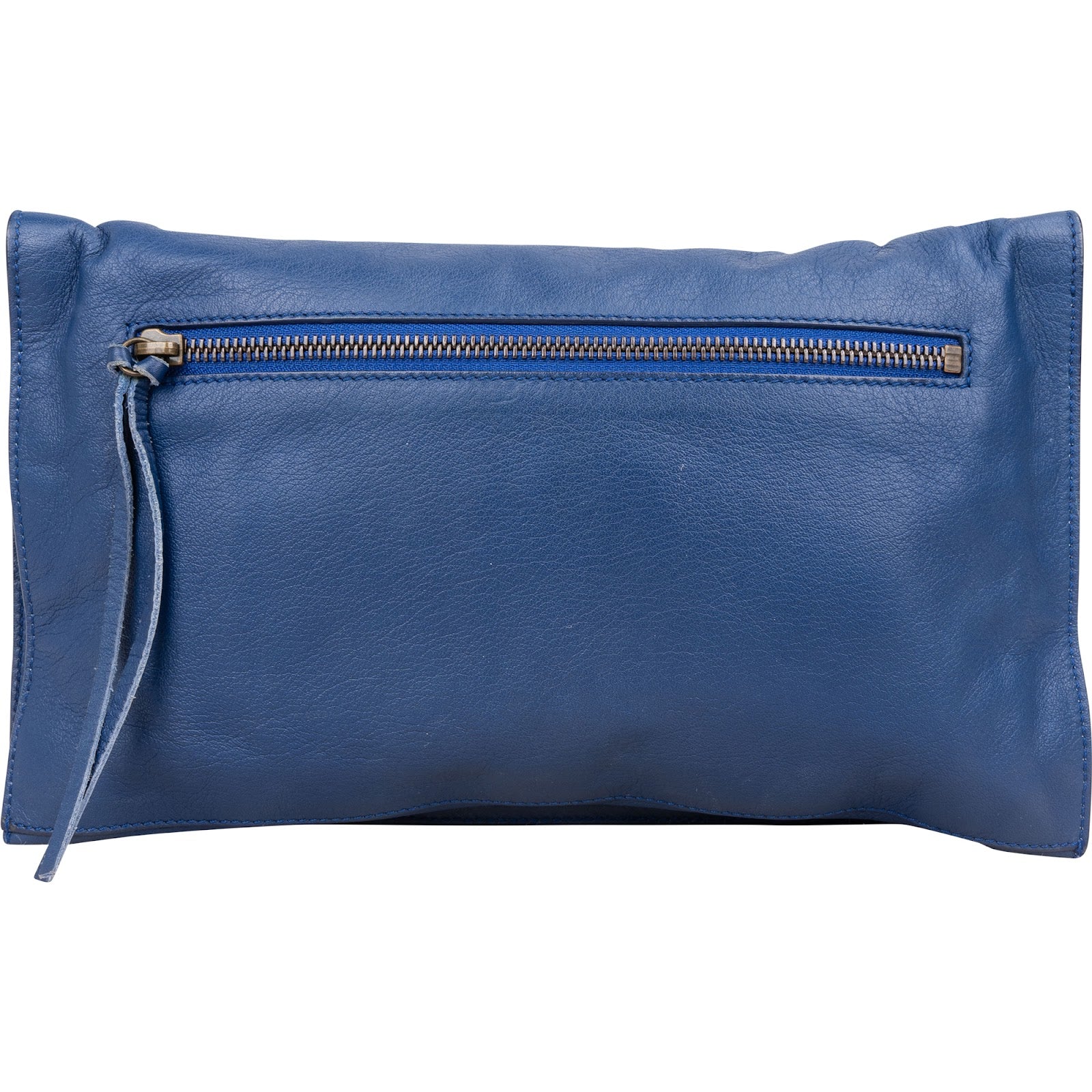 Balenciaga Blue Leather City Clutch