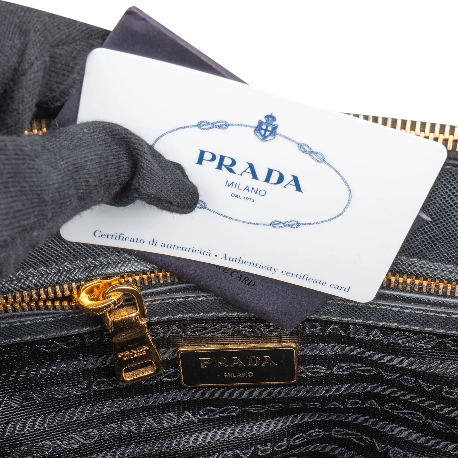 Prada Back Saffiano Leather Galleria Handbag