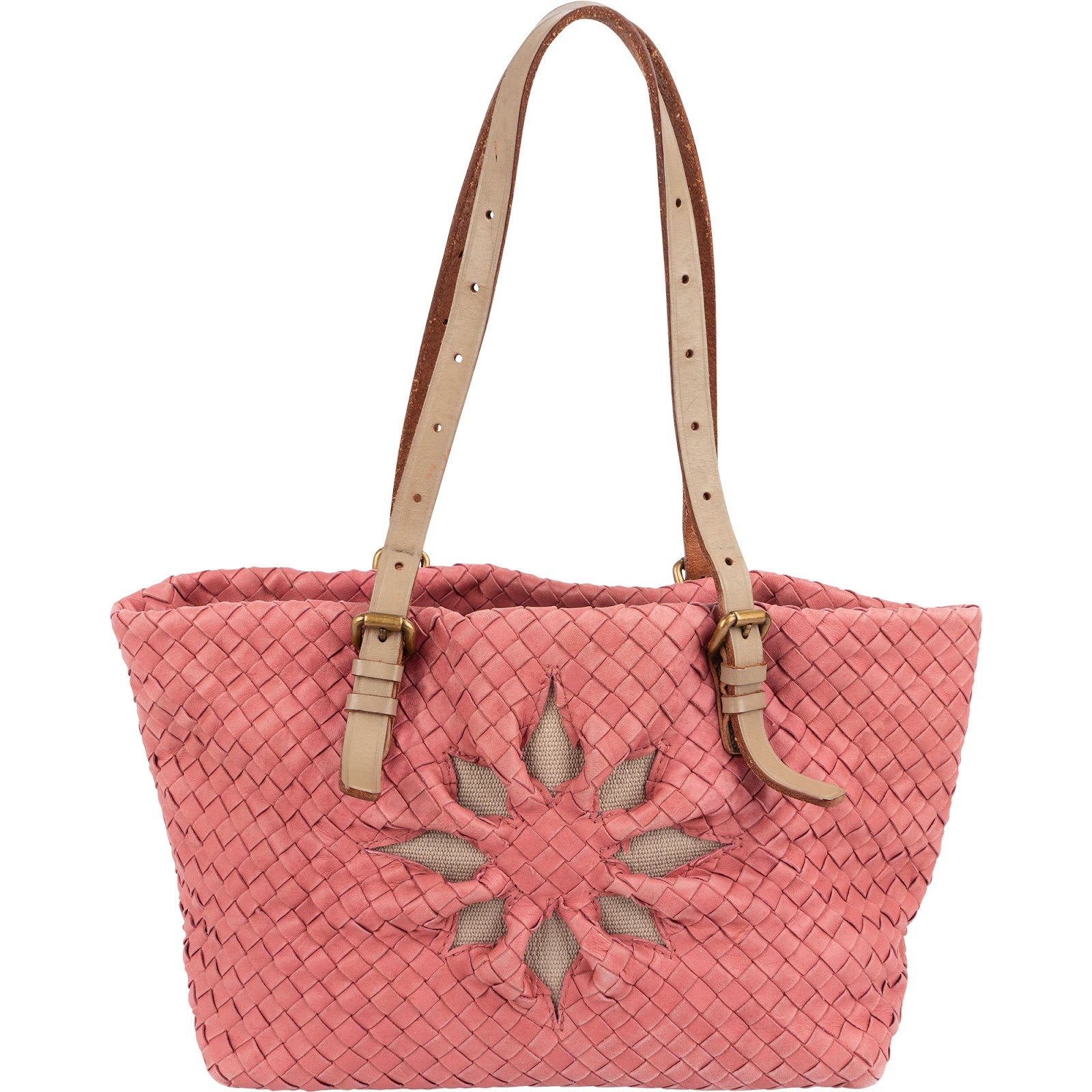 Sac à bandoulière Bottega Veneta en cuir Intrecciato, motif « Marquise Flower »