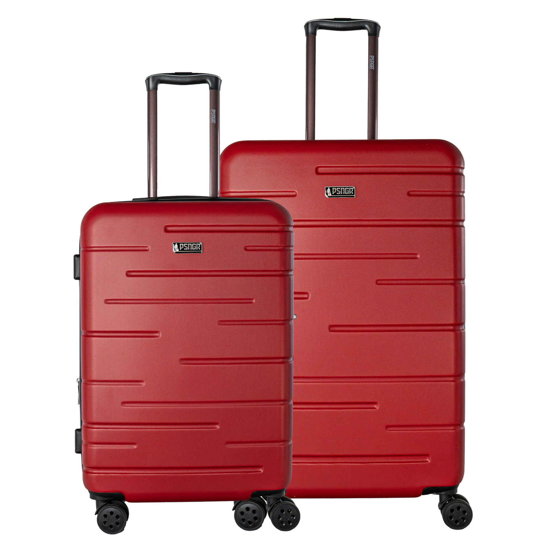 Stripes Kofferset 2-teilig (L,M) Erweiterbar - DK Red