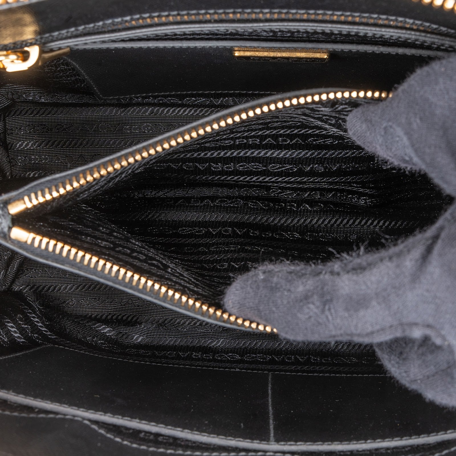 Prada Black Saffiano Leather Promenade Handbag