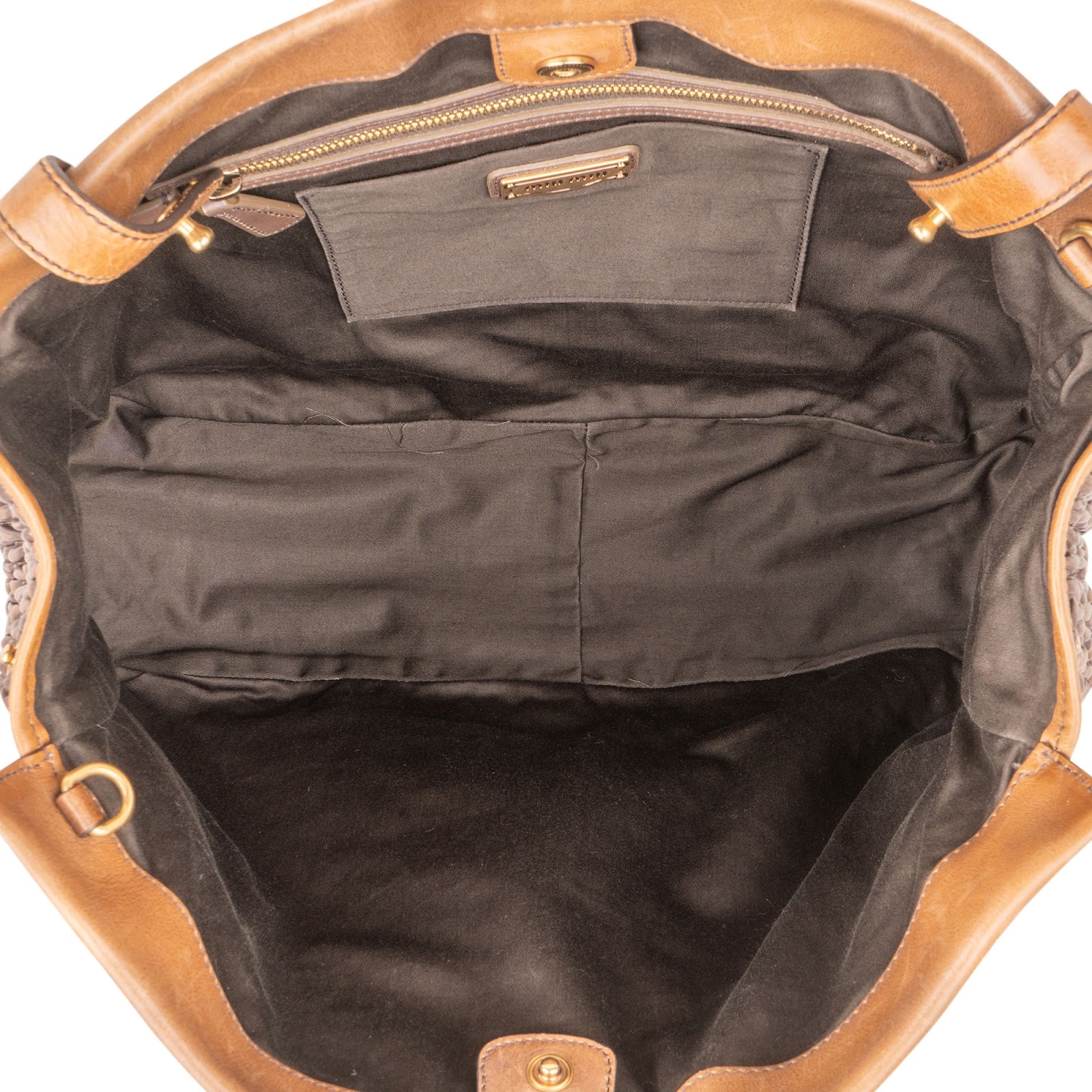 Miu Miu Matelassé Nappa Leather Bicolor Satchel