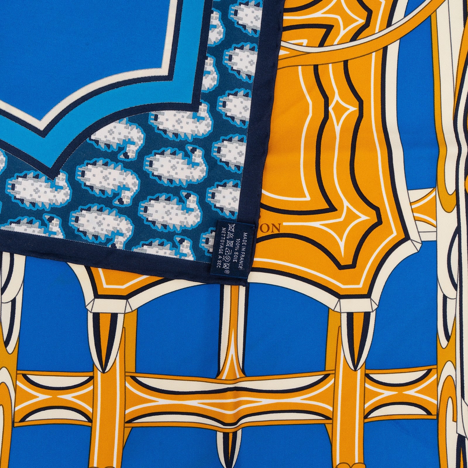 Hermès Silk Les Roues de Phaeton Carre 90 Tuch