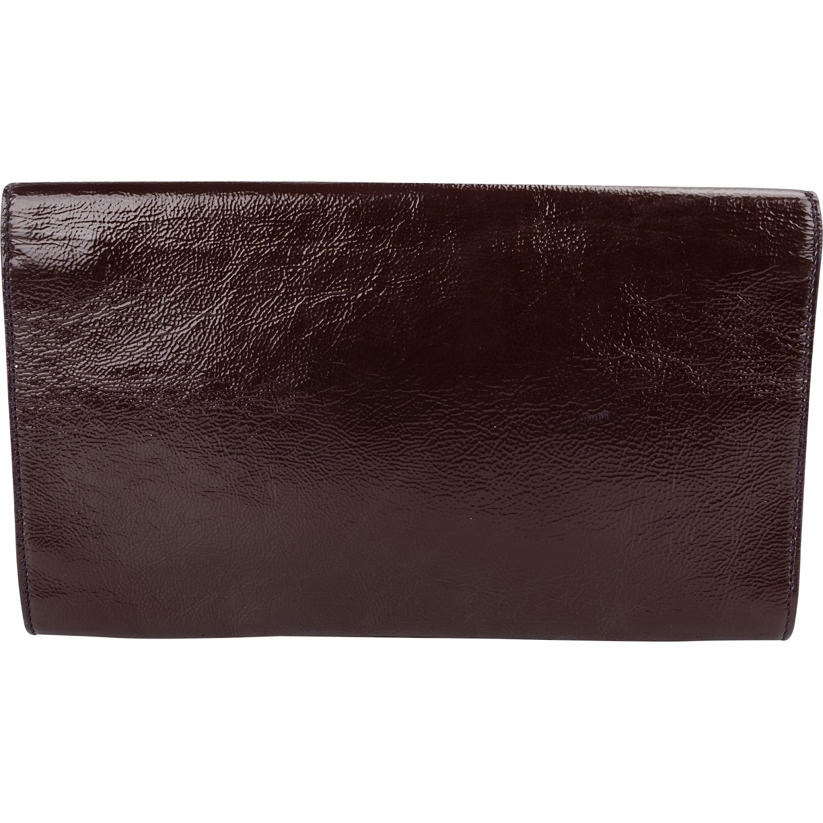 Yves Saint Laurent Crinkled Patent Leather Belle De Jour Clutch