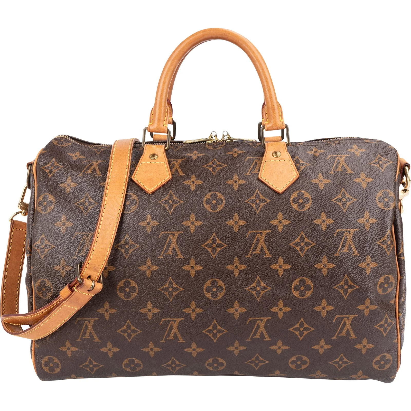 Louis Vuitton Monogram Canvas Speedy 35 Bandoulière Boston Bag