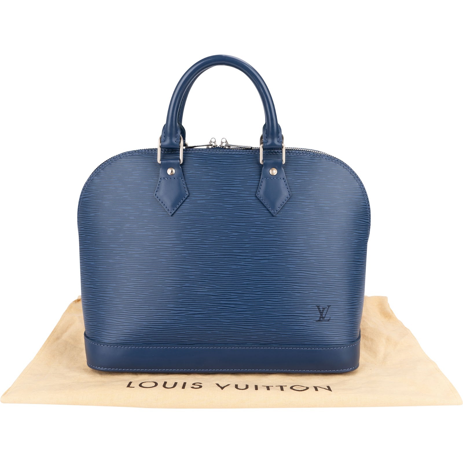 Louis Vuitton Blue Epi Leather Alma PM Handbag