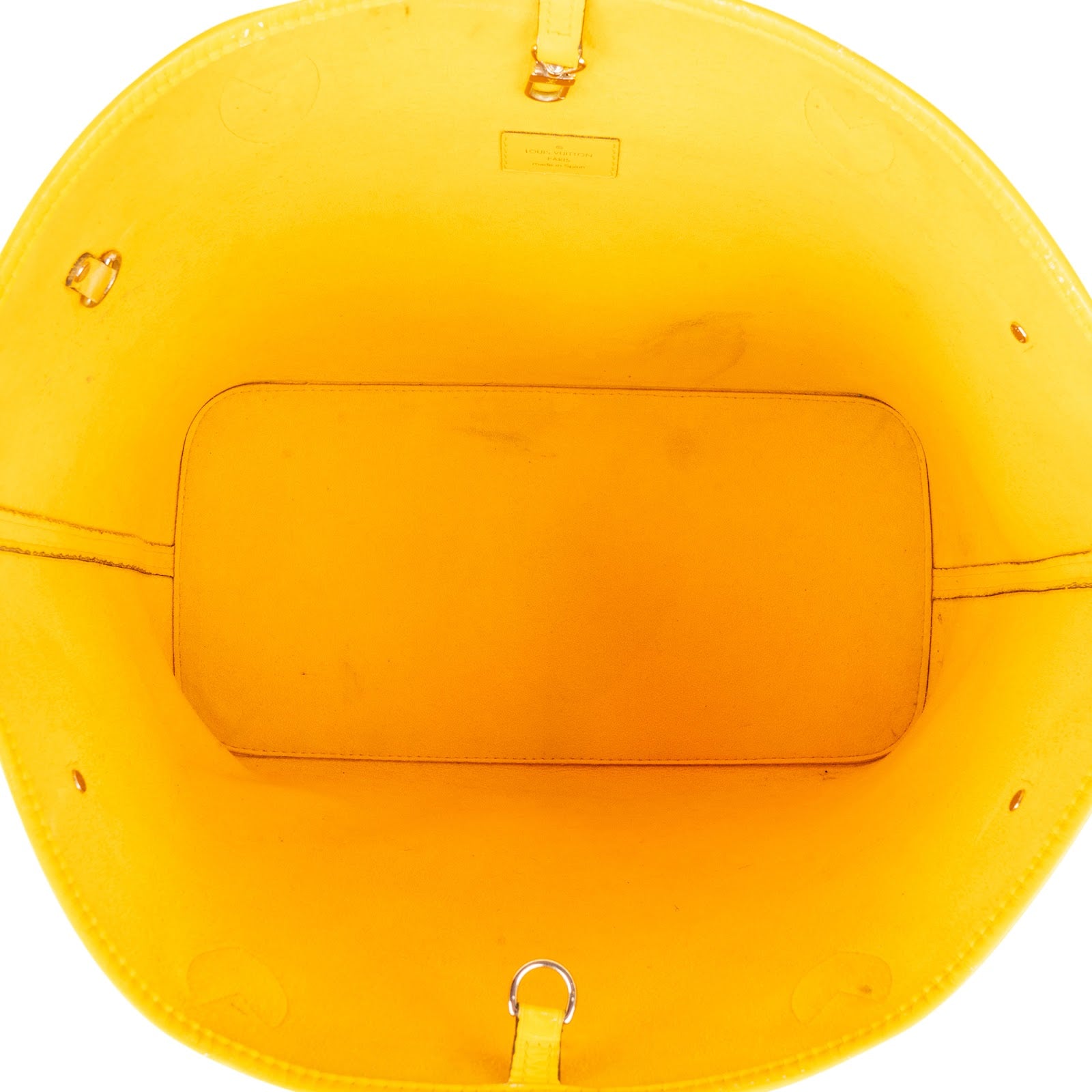 Sac Neverfull MM Shopper Louis Vuitton en cuir Epi jaune