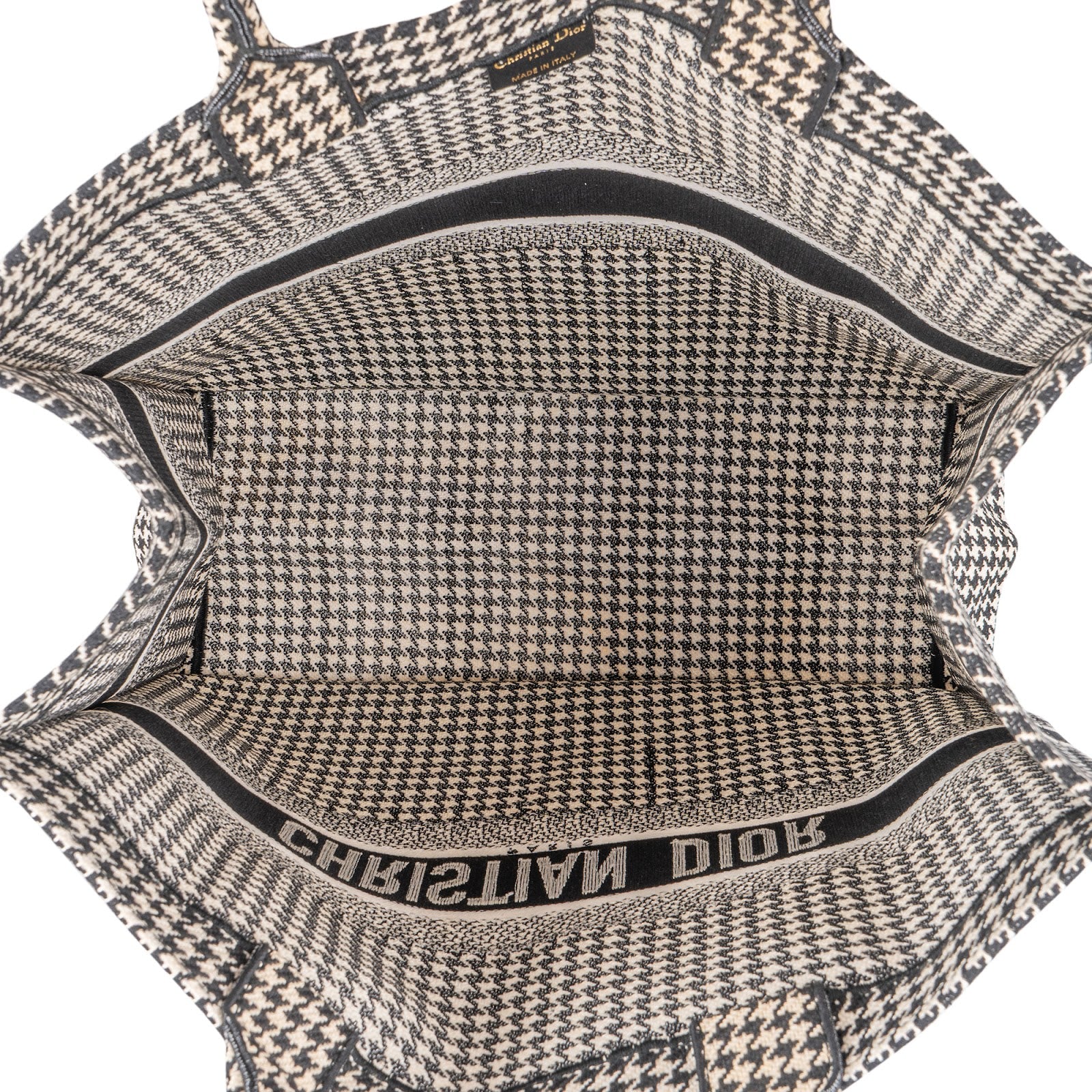Christian Dior - Houndstooth Book Tote Handbag
