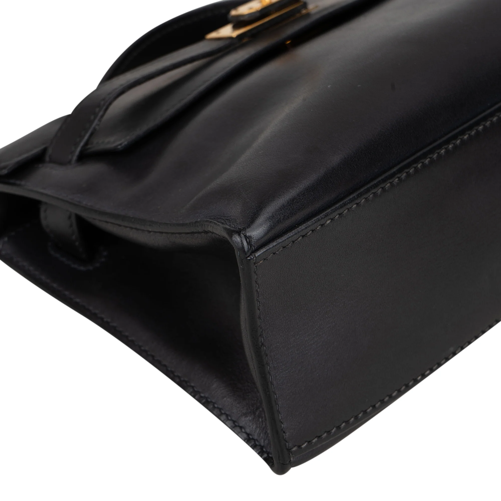 Hermès Noir Swift Leather Kelly Pochette Handbag