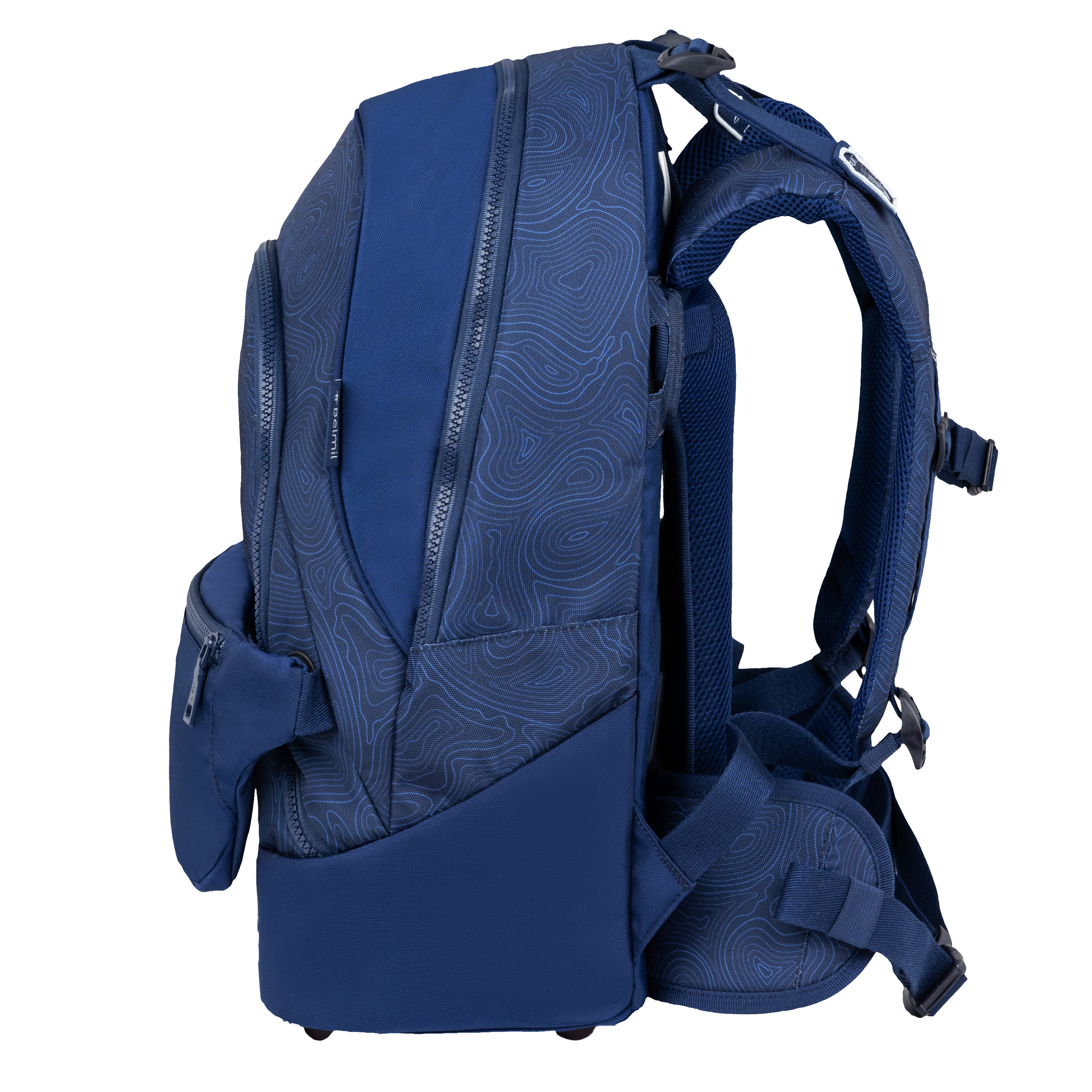 2-IN-1 Schultasche & Gürteltasche 2-teilig - Topographic