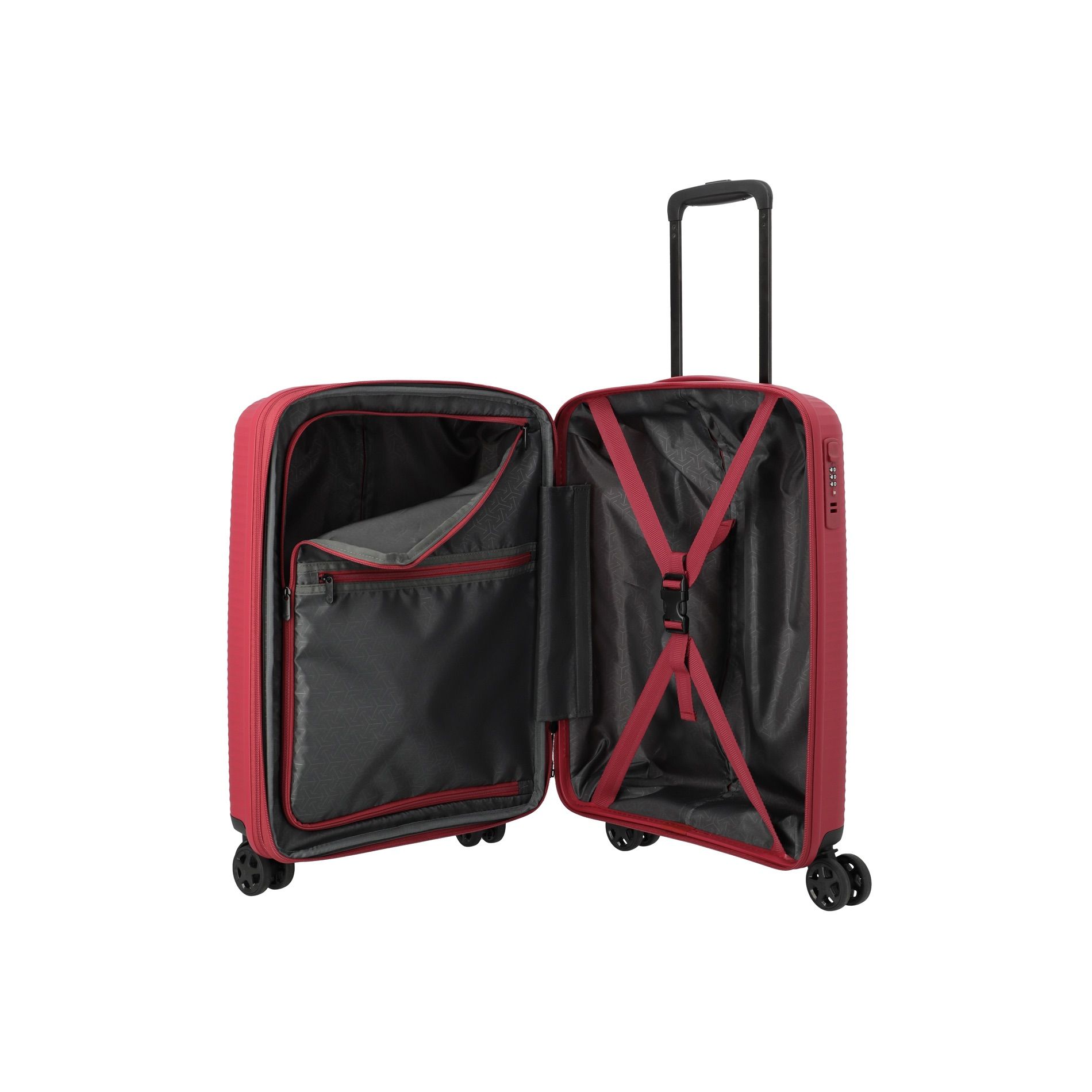 AIR STRIPE Kabinengepäck S (55 cm) erweiterbar - Red
