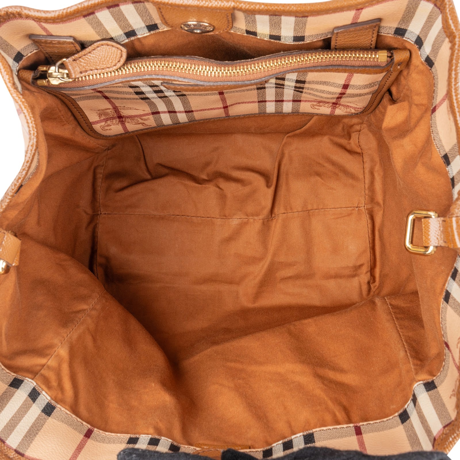 Burberry Haymarket Check Hobo Shoulder Bag
