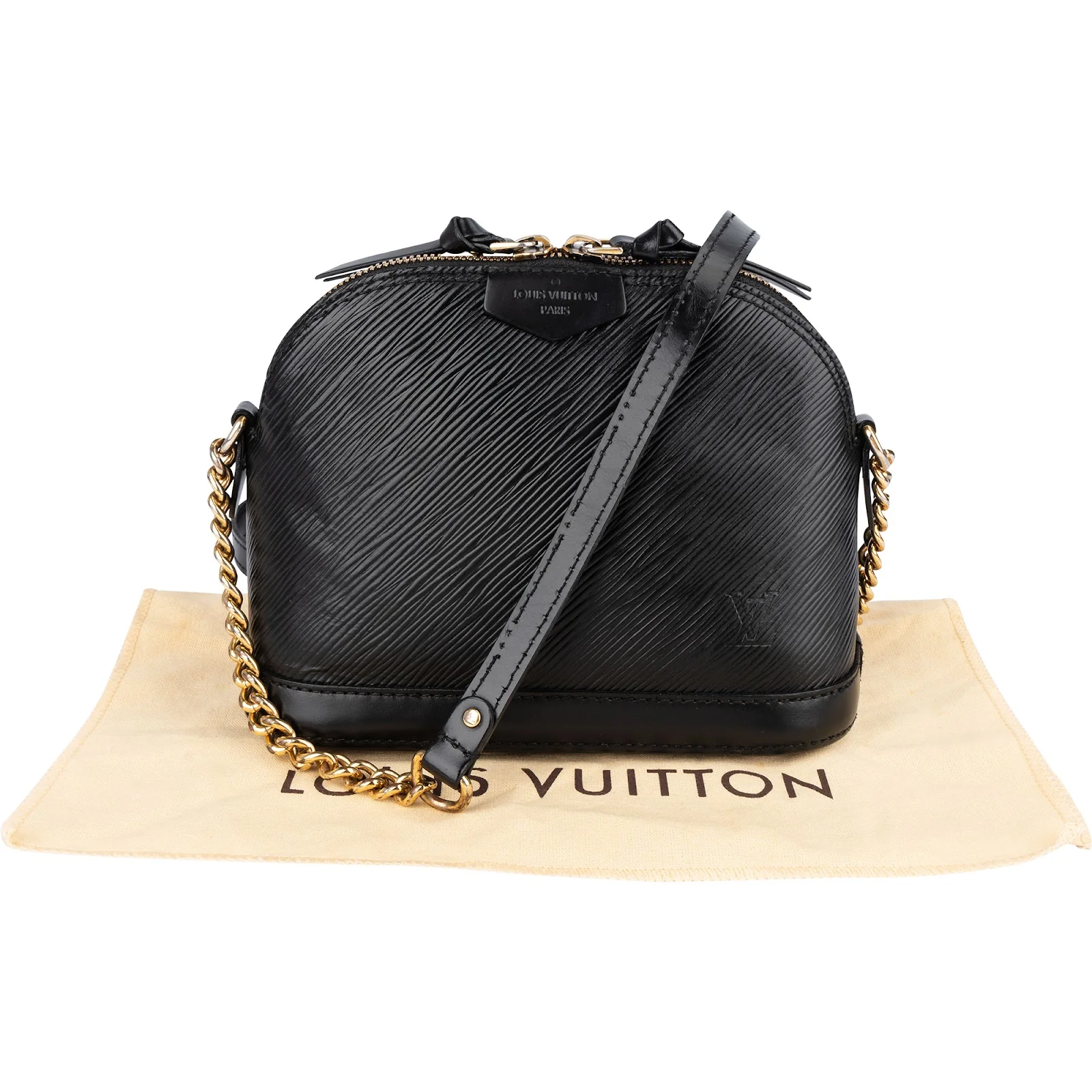 Louis Vuitton Noir Epi Leather Alma BB Crossbody Bag