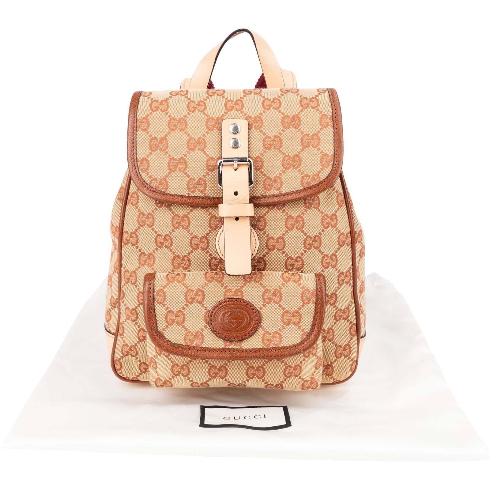 Gucci - Monogram GG Flap Backpack