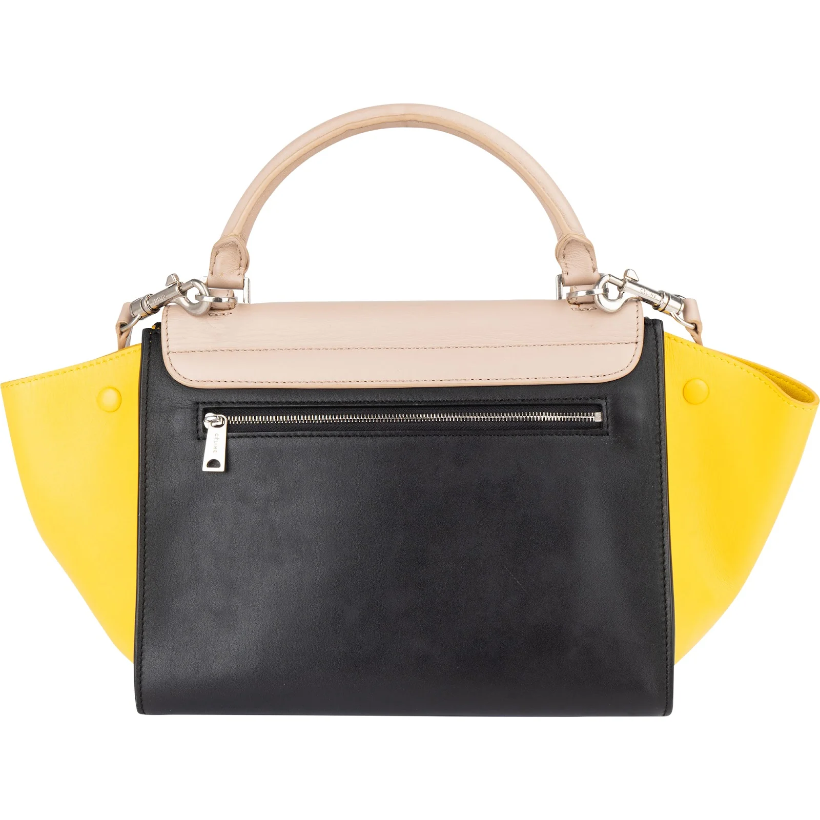 Céline Tricolor Leather Trapeze Handbag