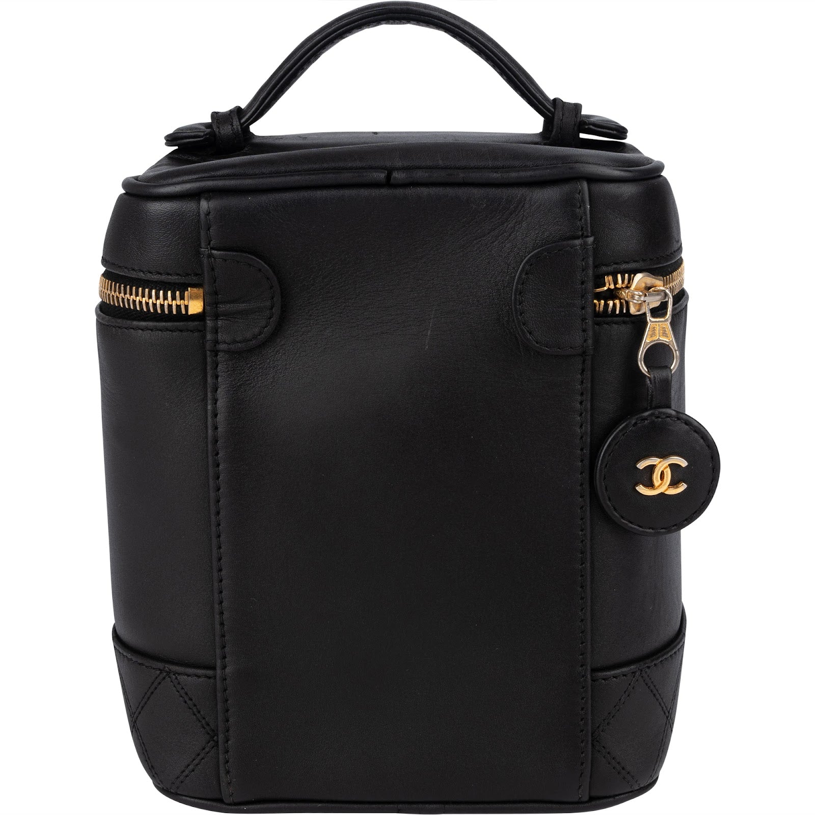 Sac à main « Vanity Case » en cuir d'agneau avec surpiqûres Chanel