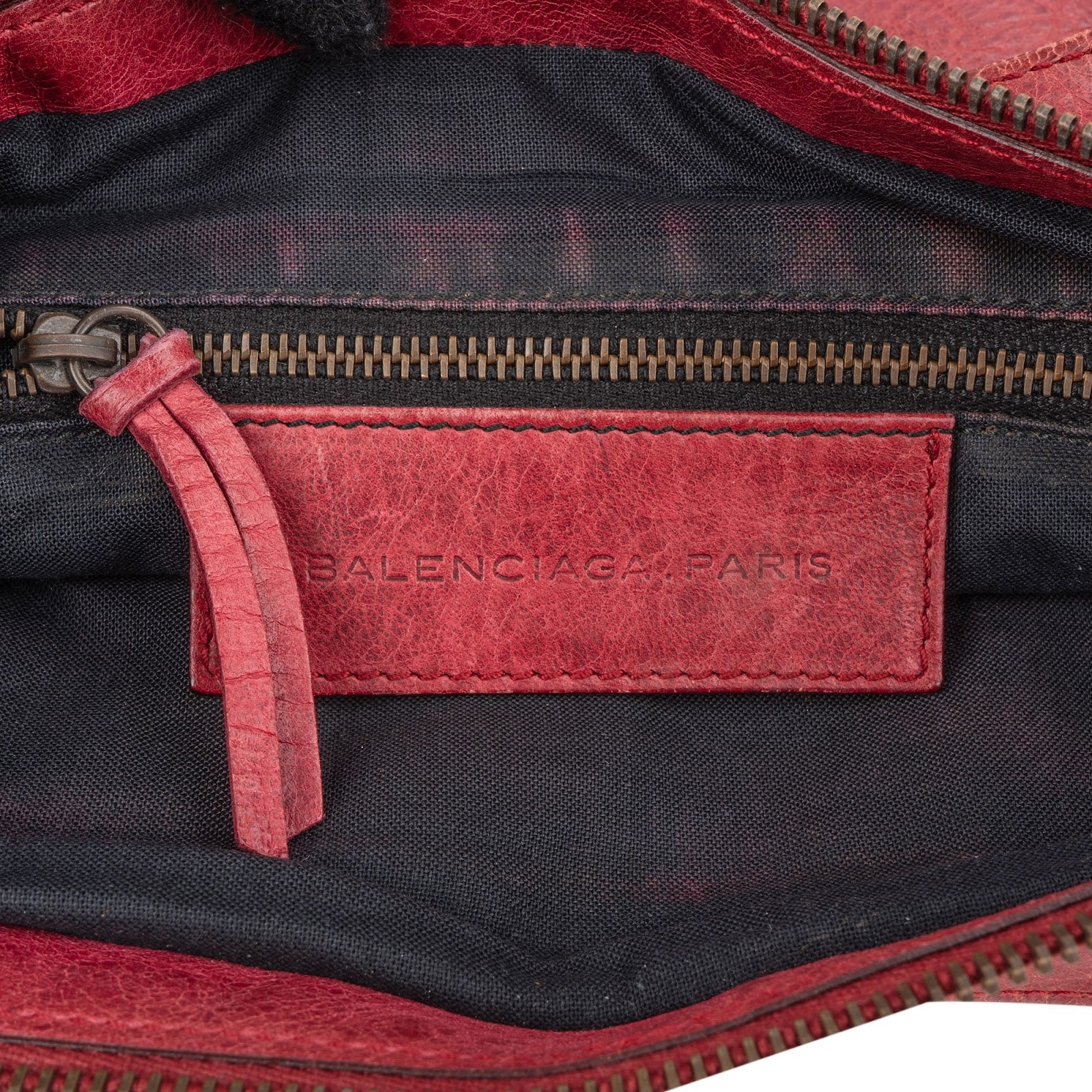 Balenciaga Red Leather Classic City Handbag