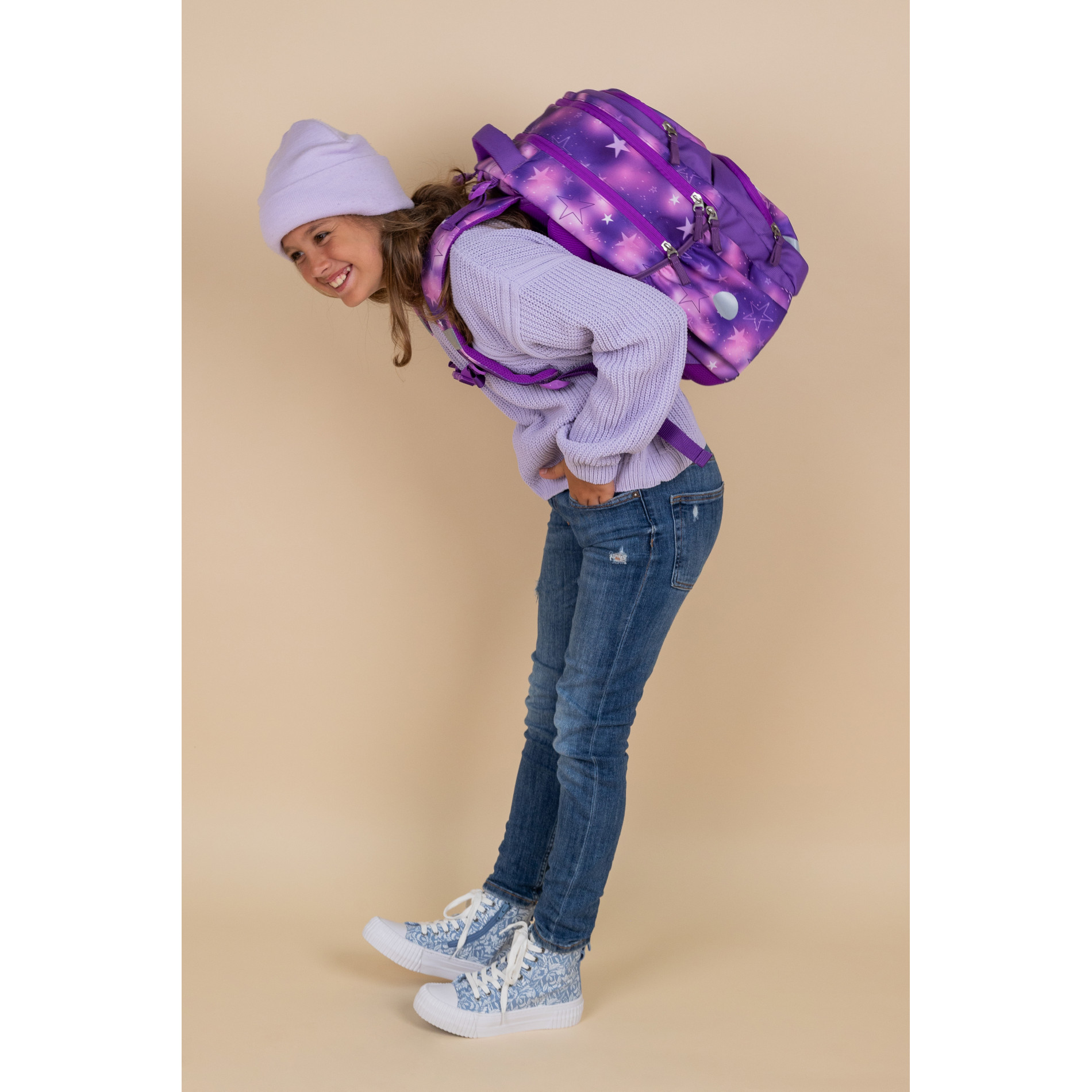 Maxi Pack Schulrucksack mit Brustgurt 2tlg. Set - "Stars"