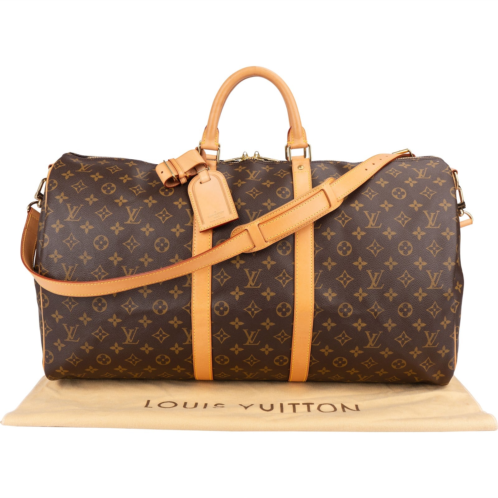 Louis Vuitton Monogram Canvas Keepall 55 Bandoulière Reisetasche