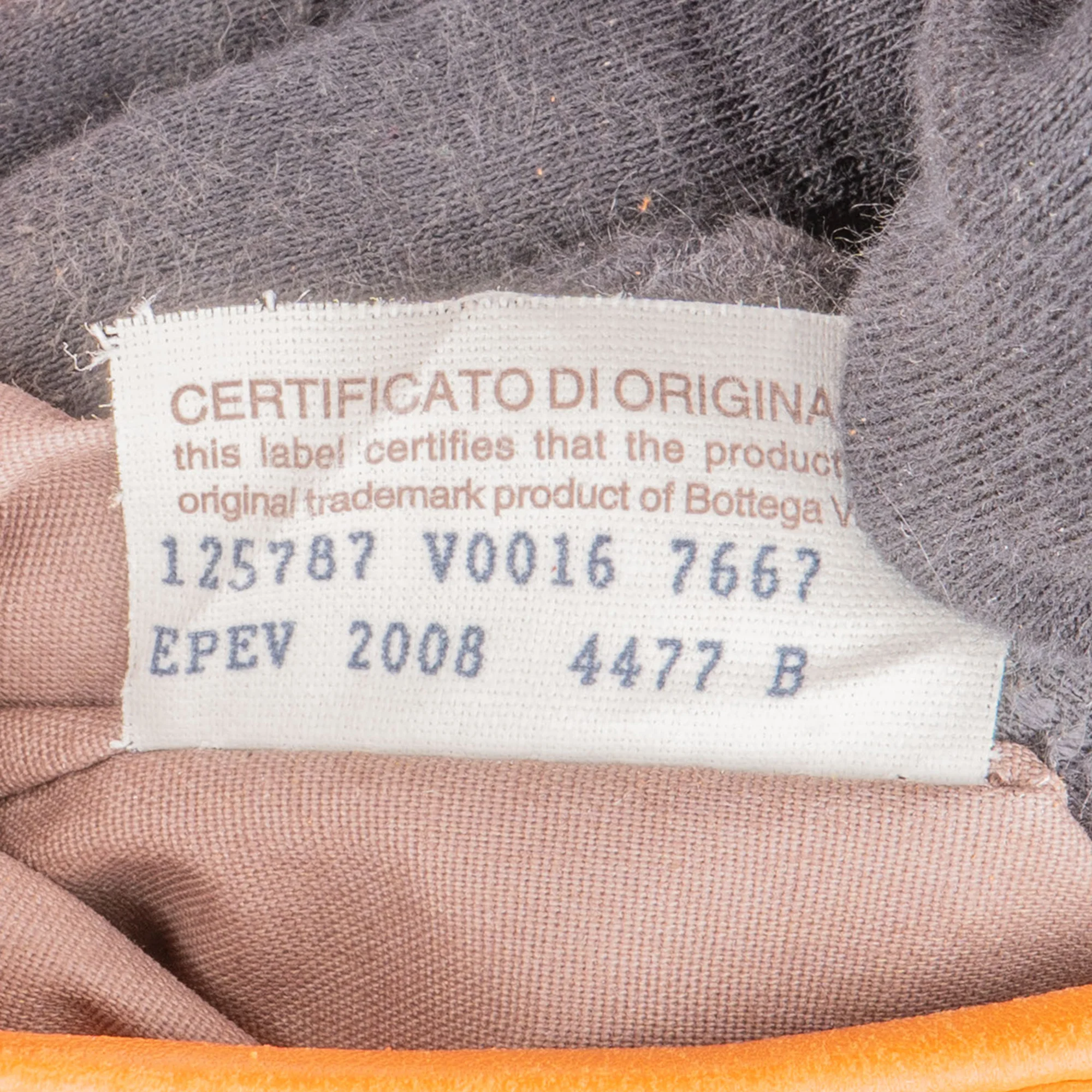 Bottega Veneta Orange Leather Intrecciato Handbag