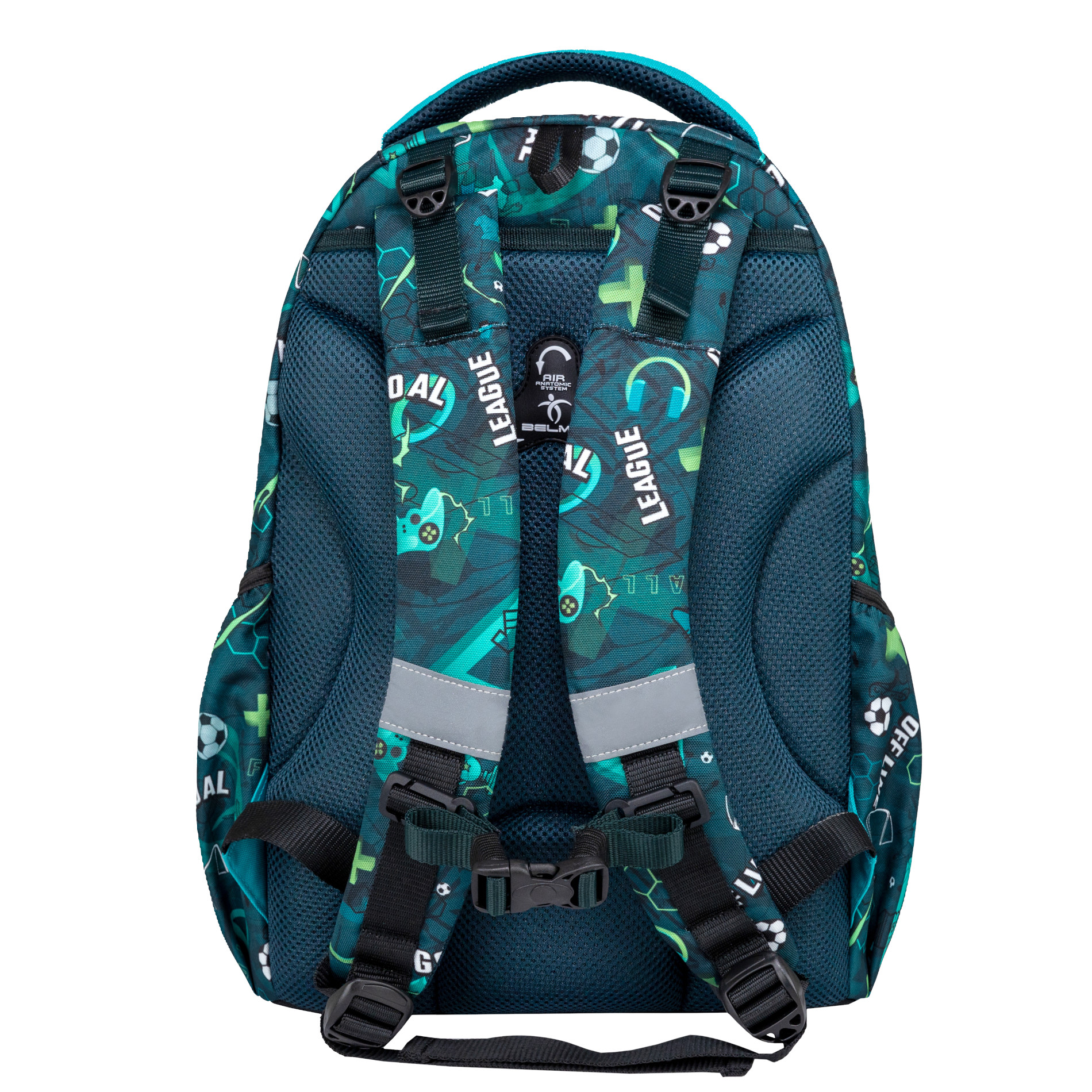 Maxi Pack Schulrucksack mit Brustgurt 2tlg. Set - Football Goal