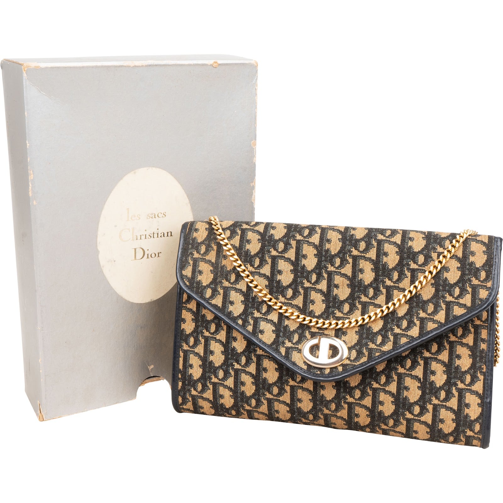 Sac à bandoulière Christian Dior en toile Monogram Trotter