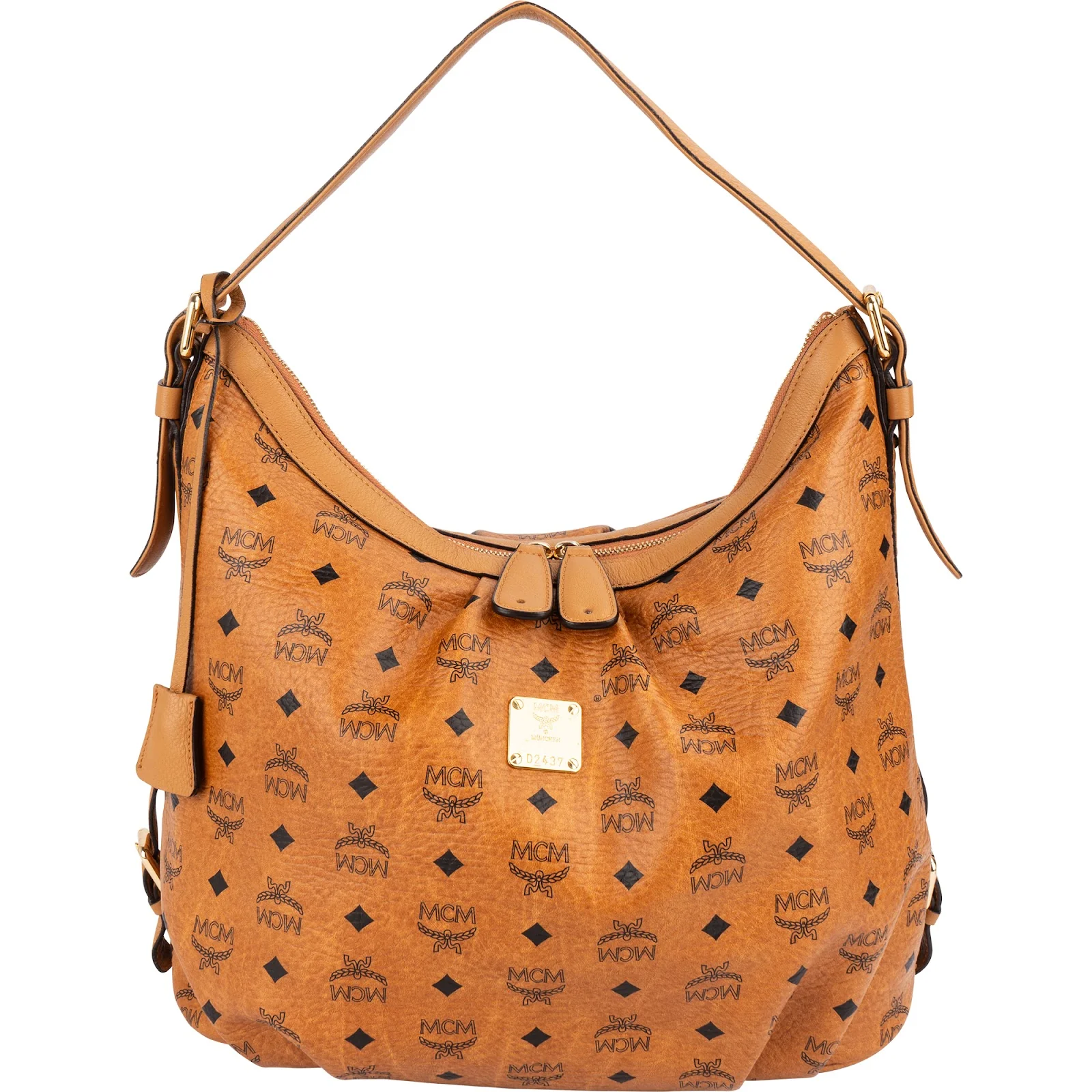 MCM Monogram Visetos Hobo Shoulder Bag