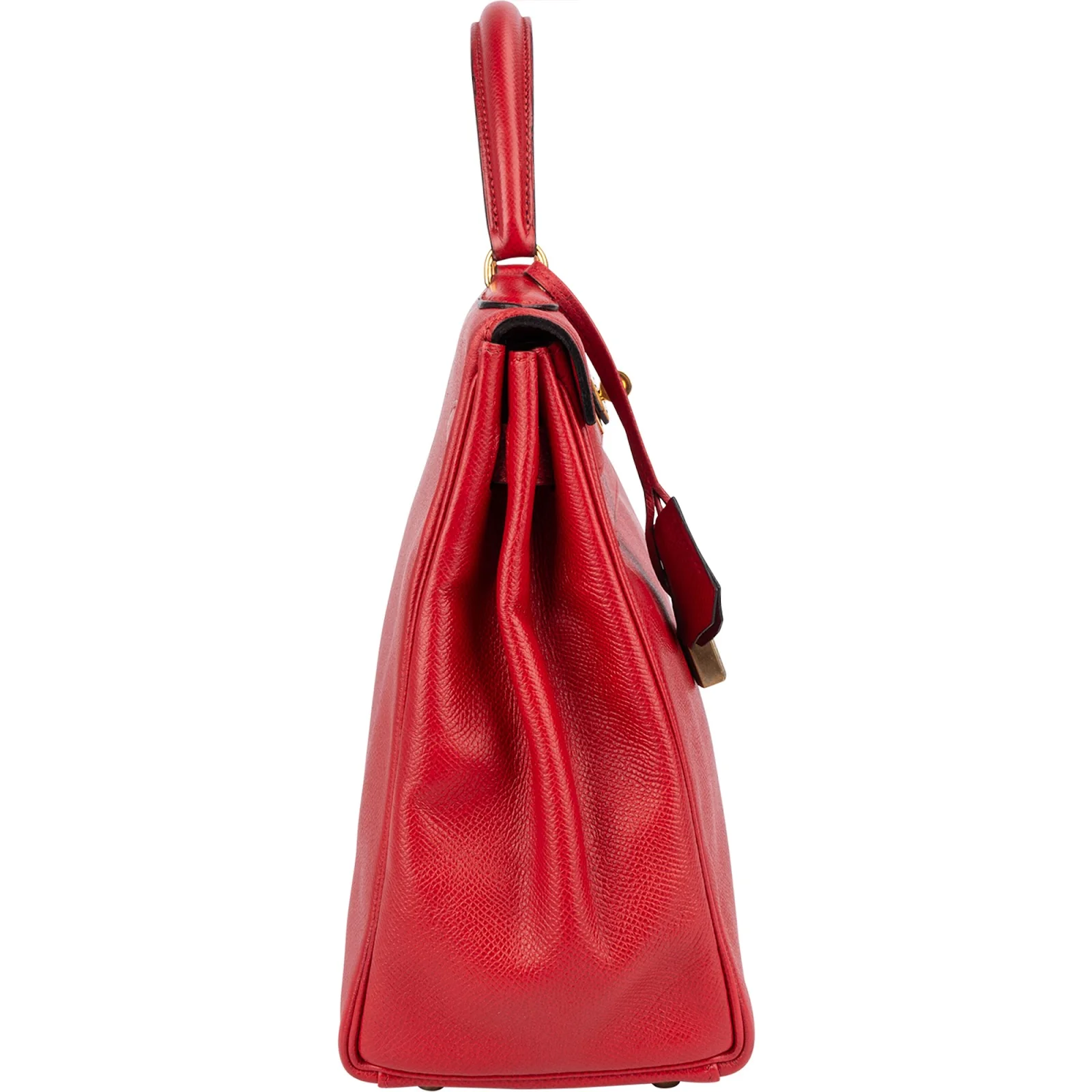 Hermès Rouge Courchevel Leather Kelly 32 Handbag