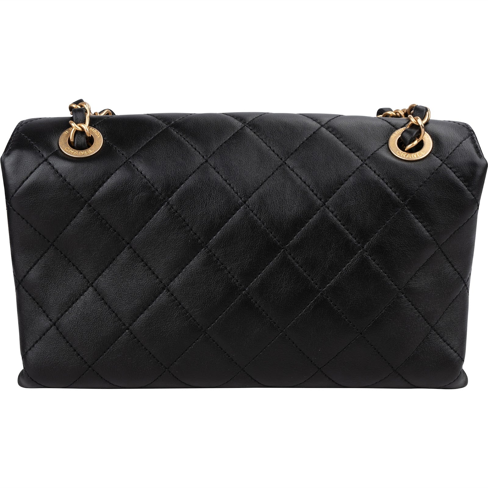 Chanel - Spellout Letters Single Flap Crossbody Bag