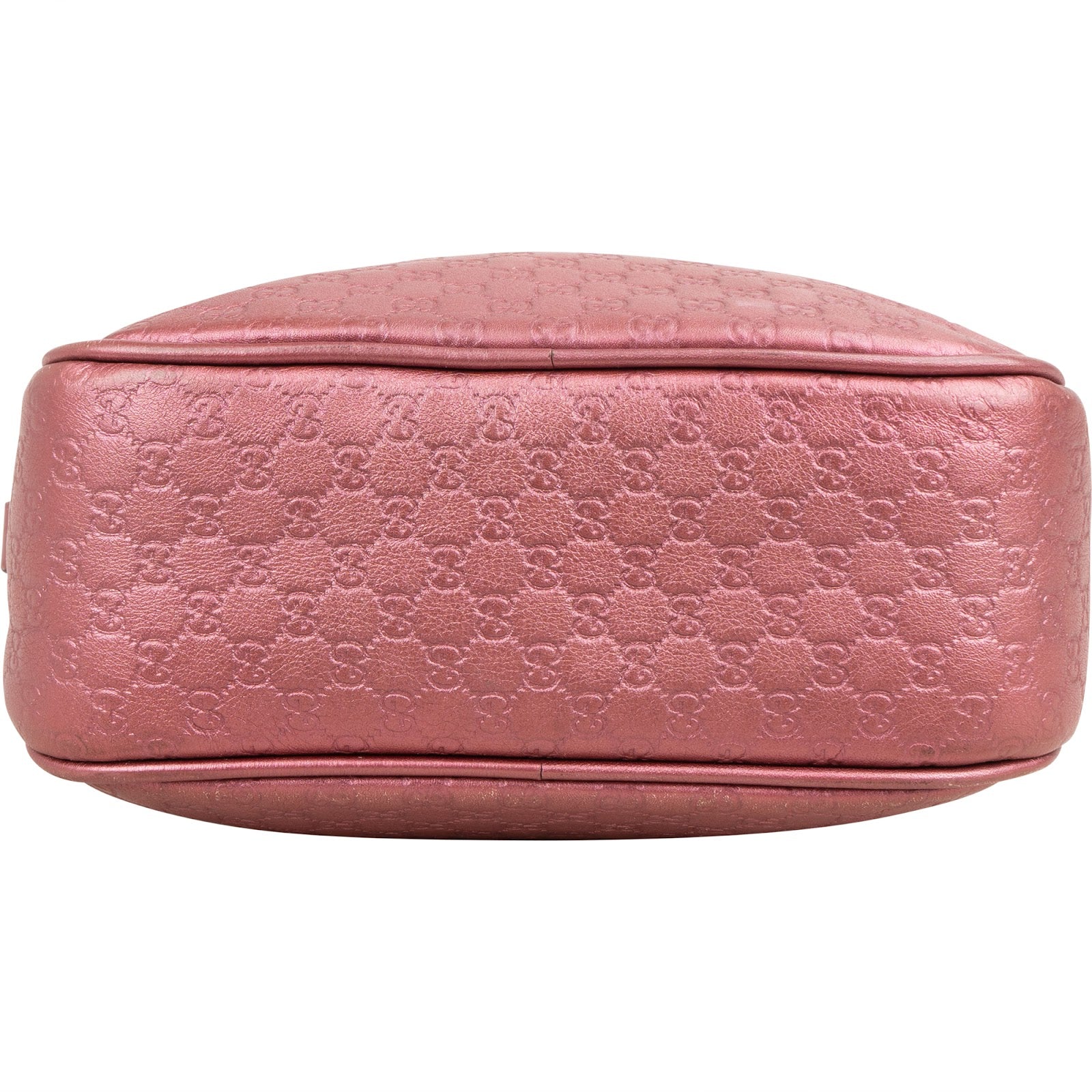 Gucci Microguccissima Metallic Leather Bamboo Crossbody Bag