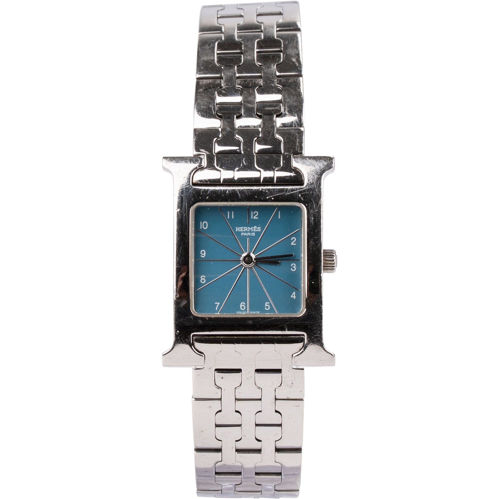 Hermès Silver Tone Heure H HH1.210 Damenuhr