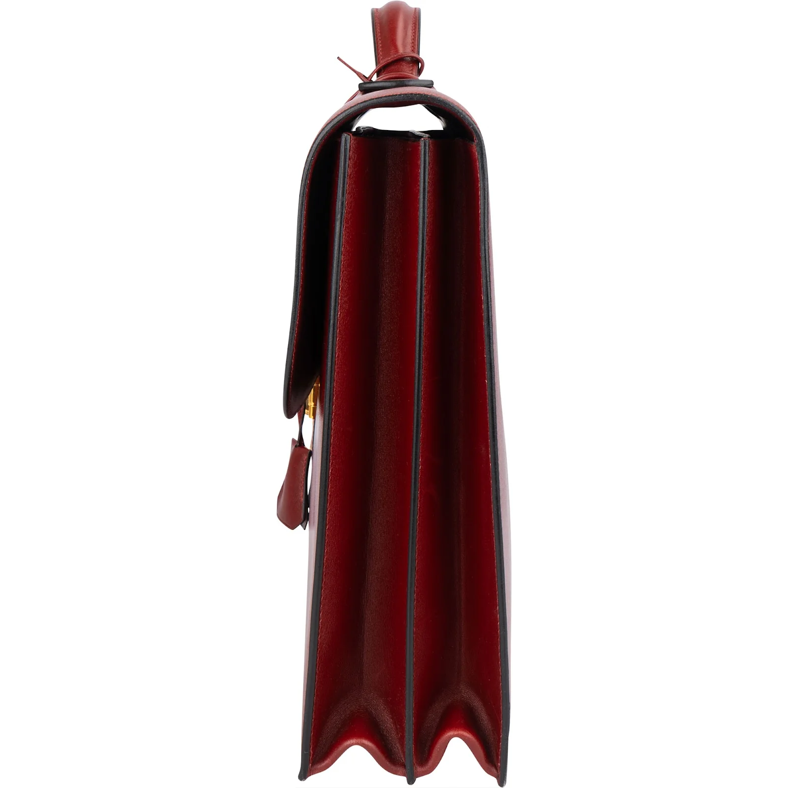 Hermès Bordeaux Leather Depeches Aktentasche