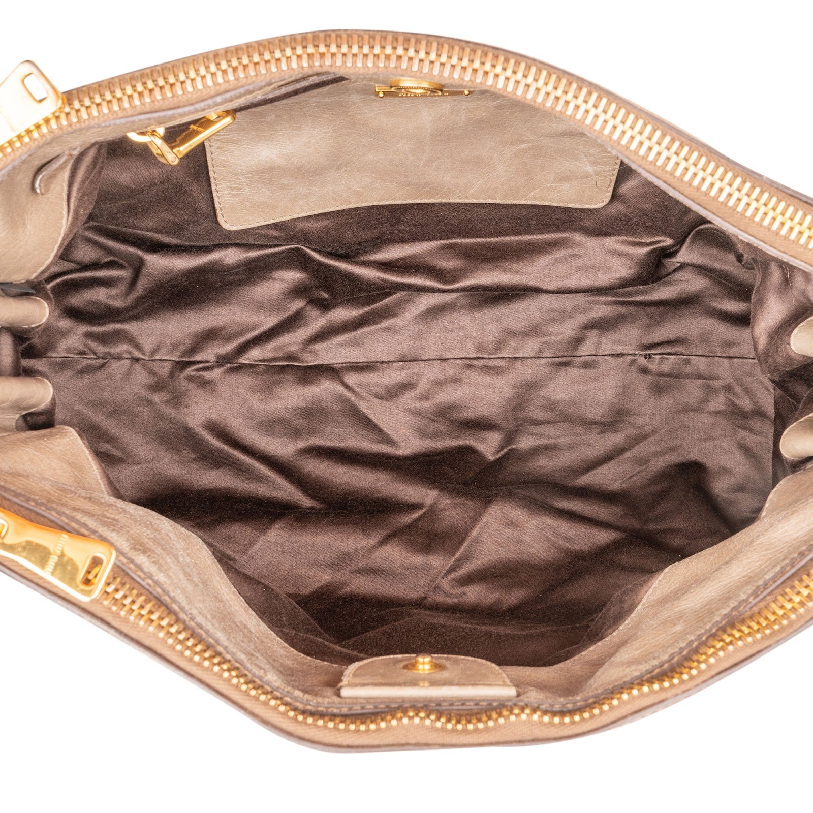 Miu Miu Vitello Shine Satchel Handbag