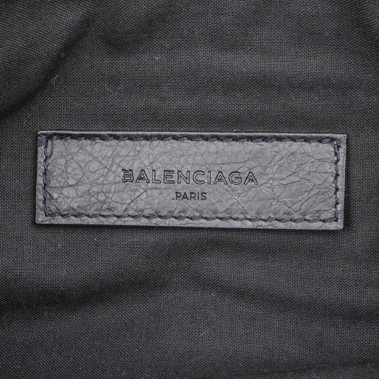 Balenciaga Black Arena Leather City Pochette Clutch