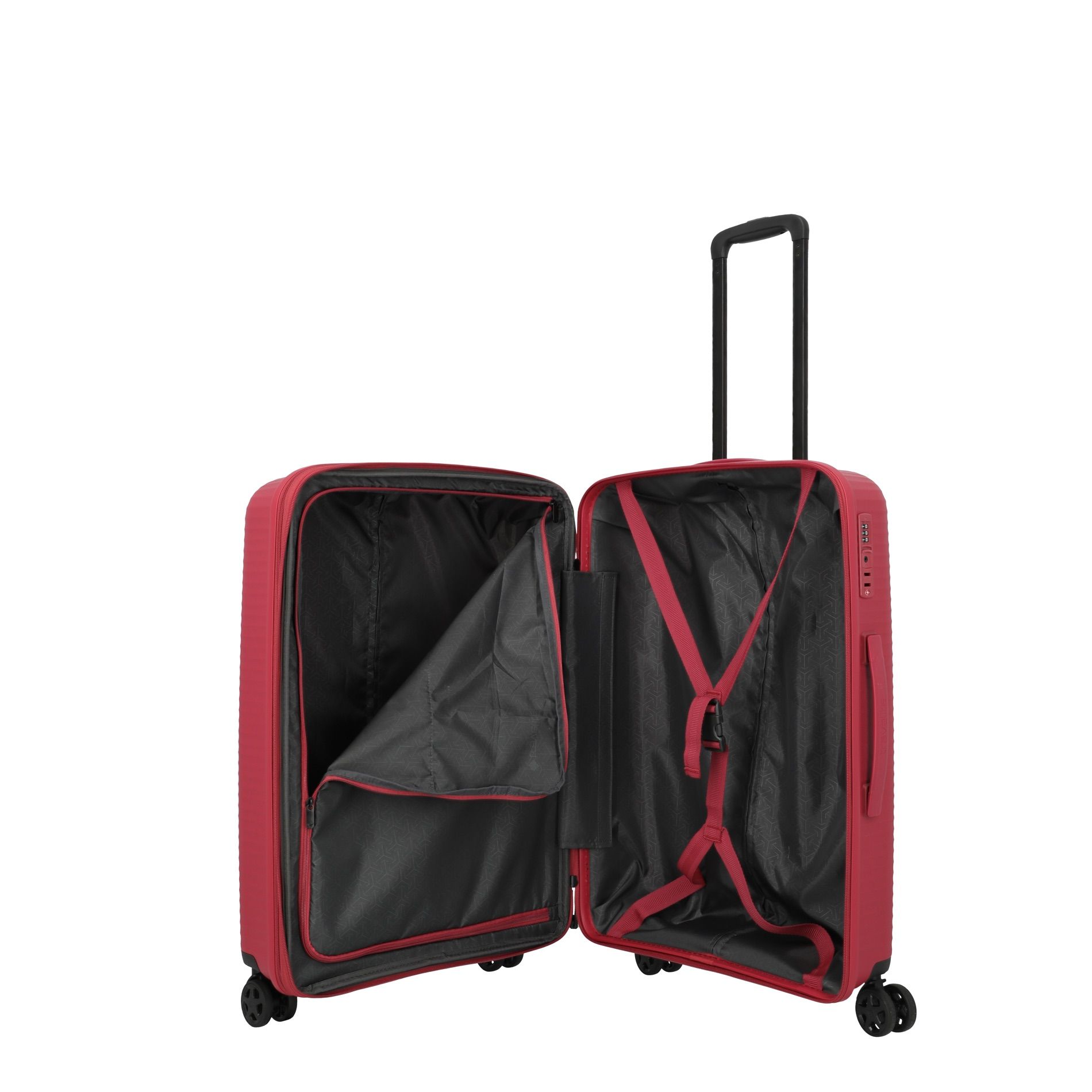 AIR STRIPE Trolley M (66 cm) erweiterbar - Red