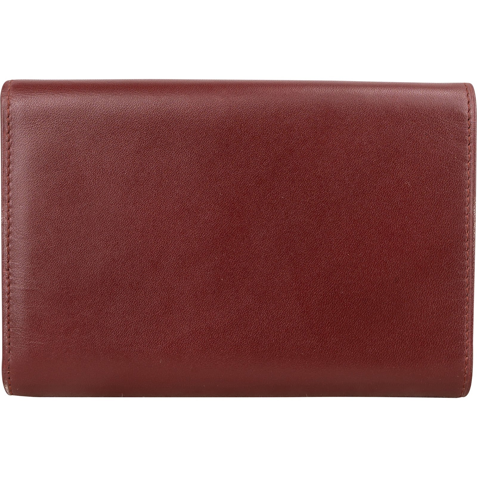 Cartier Bordeaux Leather Flap Wallet