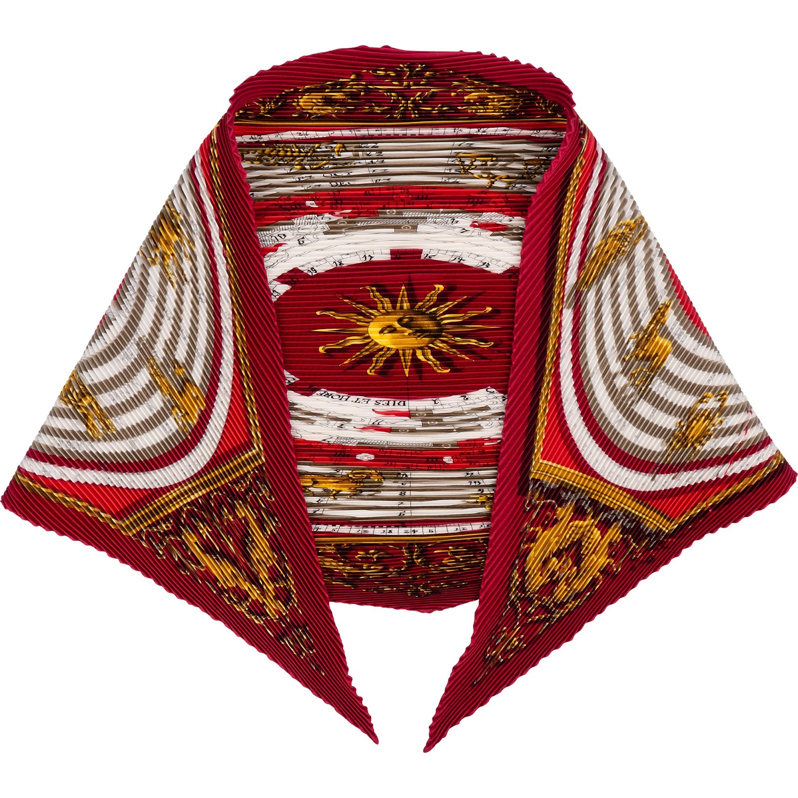 Hermès - Dies et Hore Astrologie Plisse Silk Scarf