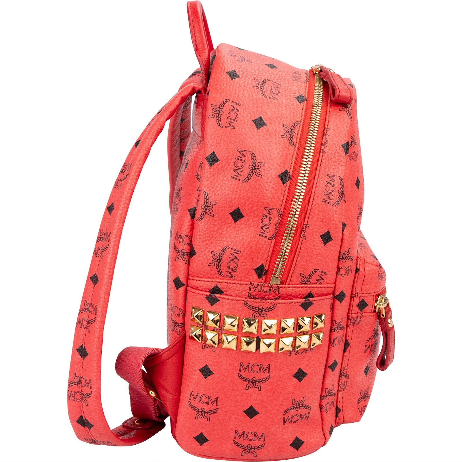 MCM Monogram Visetos Stark Side Studs Mini Backpack